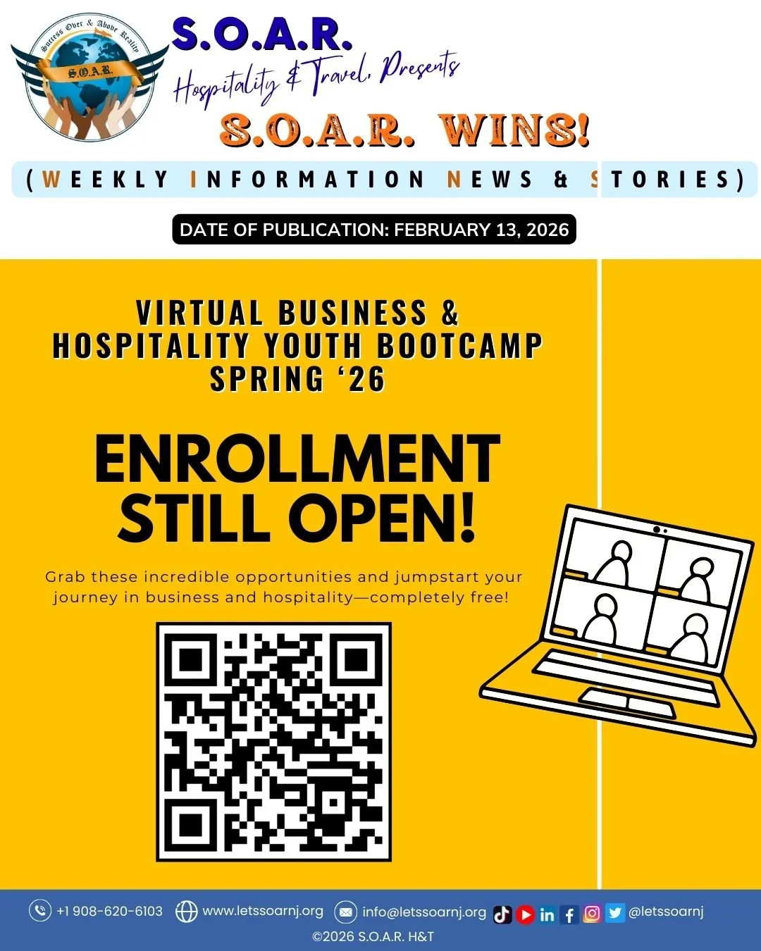 📰 📢𝐇𝐎𝐓 𝐎𝐅𝐅 𝐓𝐇𝐄 𝐏𝐑𝐄𝐒𝐒!!
Enrollment Still Open: Join Our Free Virtual Youth Bootcamp! 🚀🌟
Spreading Love and Care This Valentine&rsquo;s Day ❤️🌟
Off to a Great Start: VB&amp;H Program Orientation Kicks Off! 🌟🎓 
VB&amp;H Session 1&am
