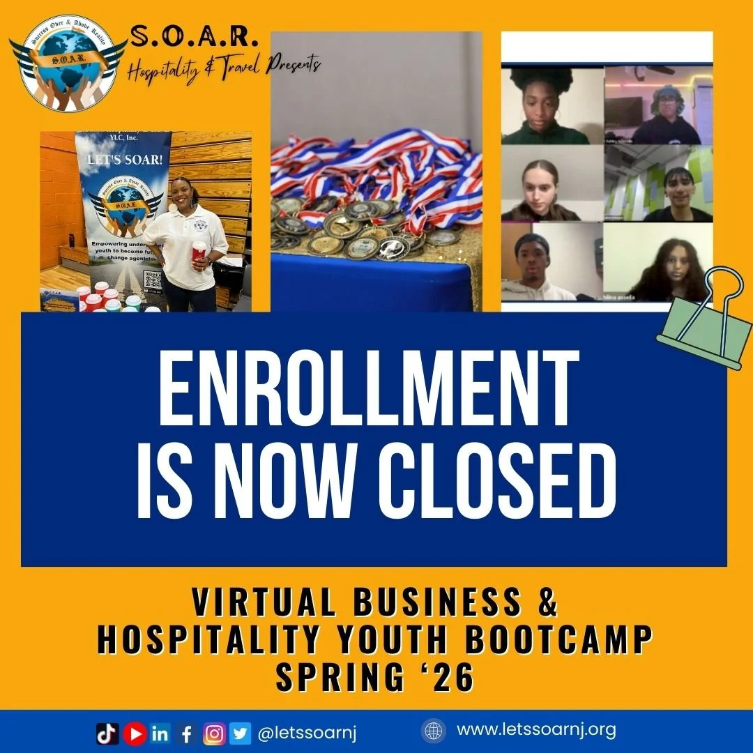🎉 𝐄𝐧𝐫𝐨𝐥𝐥𝐦𝐞𝐧𝐭 𝐂𝐥𝐨𝐬𝐞𝐝! 🎉
We are thrilled to announce that enrollment for our Virtual Business &amp; Hospitality Youth Bootcamp &ndash; Spring 2026 is officially closed! A huge thank you to all our scholars who have joined&mdash;we are