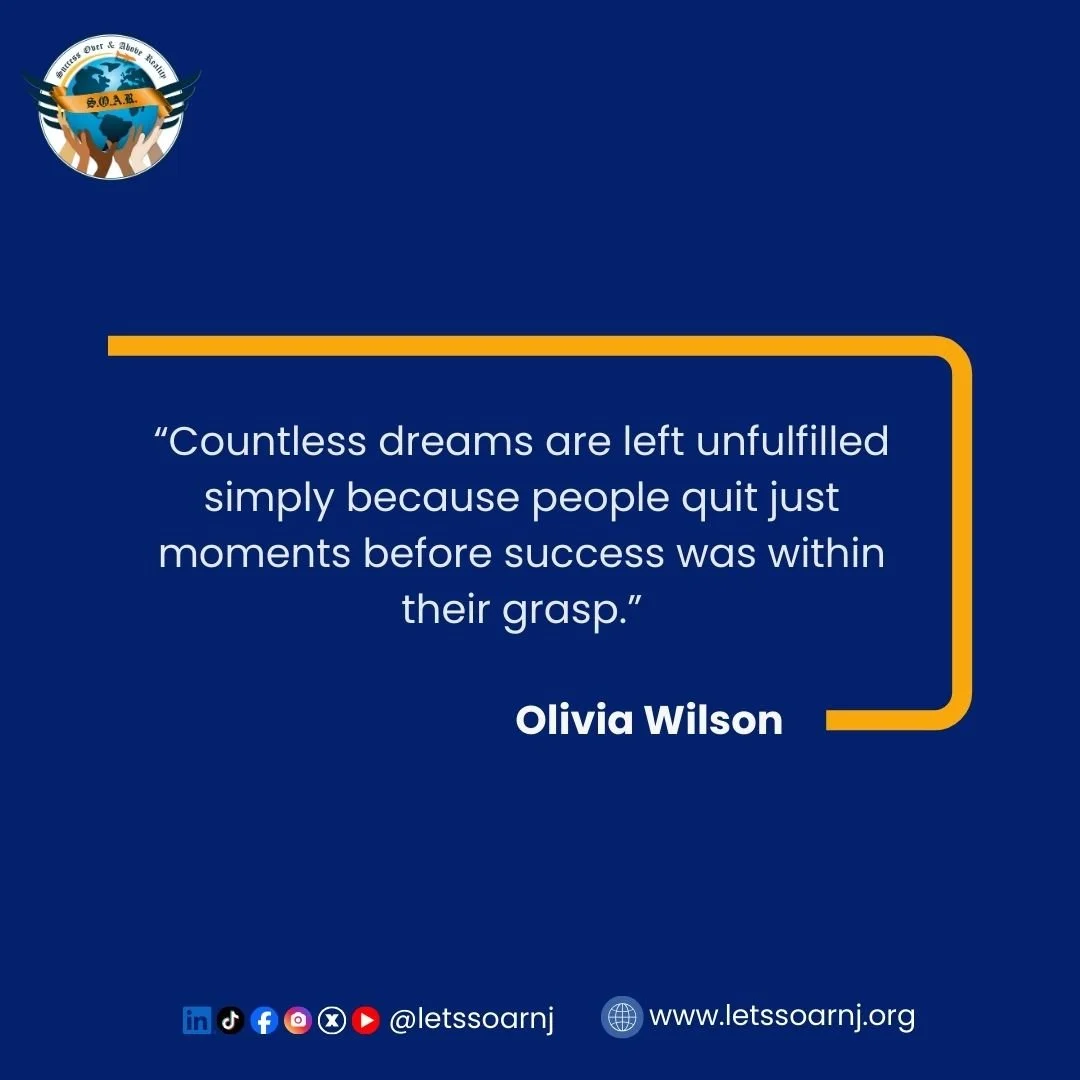 &ldquo;𝑪𝒐𝒖𝒏𝒕𝒍𝒆𝒔𝒔 𝒅𝒓𝒆𝒂𝒎𝒔 𝒂𝒓𝒆 𝒍𝒆𝒇𝒕 𝒖𝒏𝒇𝒖𝒍𝒇𝒊𝒍𝒍𝒆𝒅 𝒔𝒊𝒎𝒑𝒍𝒚 𝒃𝒆𝒄𝒂𝒖𝒔𝒆 𝒑𝒆𝒐𝒑𝒍𝒆 𝒒𝒖𝒊𝒕 𝒋𝒖𝒔𝒕 𝒎𝒐𝒎𝒆𝒏𝒕𝒔 𝒃𝒆𝒇𝒐𝒓𝒆 𝒔𝒖𝒄𝒄𝒆𝒔𝒔 𝒘𝒂𝒔 𝒘𝒊𝒕𝒉𝒊𝒏 𝒕𝒉𝒆𝒊𝒓 𝒈𝒓𝒂𝒔𝒑.&rdquo;

A reminder to keep 
