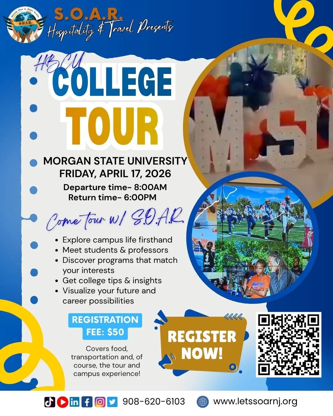 🎓 𝐑𝐞𝐠𝐢𝐬𝐭𝐫𝐚𝐭𝐢𝐨𝐧 𝐢𝐬 𝐍𝐎𝐖 𝐎𝐏𝐄𝐍! 🎉

𝐉𝐨𝐢𝐧 𝐮𝐬 𝐟𝐨𝐫 𝐭𝐡𝐞 𝐒.𝐎.𝐀.𝐑. 𝐒𝐩𝐫𝐢𝐧𝐠 𝐂𝐨𝐥𝐥𝐞𝐠𝐞 𝐓𝐨𝐮𝐫 𝐭𝐨 𝐌𝐨𝐫𝐠𝐚𝐧 𝐒𝐭𝐚𝐭𝐞 𝐔𝐧𝐢𝐯𝐞𝐫𝐬𝐢𝐭𝐲 𝐨𝐧 𝐀𝐩𝐫𝐢𝐥 𝟏𝟕, 𝟐𝟎𝟐𝟔! 🌟

Explore campus life, meet studen