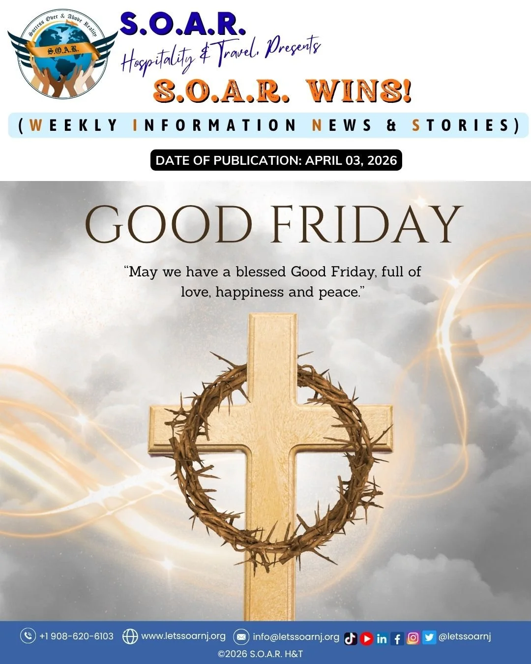 📰 📢𝐇𝐎𝐓 𝐎𝐅𝐅 𝐓𝐇𝐄 𝐏𝐑𝐄𝐒𝐒!!
Embracing Faith and Service This Holy Week ✨🤝
From Learning to Leading: Scholars Present Their Hospitality &amp; Travel Projects 💼🌍 
Register Now: S.O.A.R. Spring College Tour to Morgan State University 🎓 
F