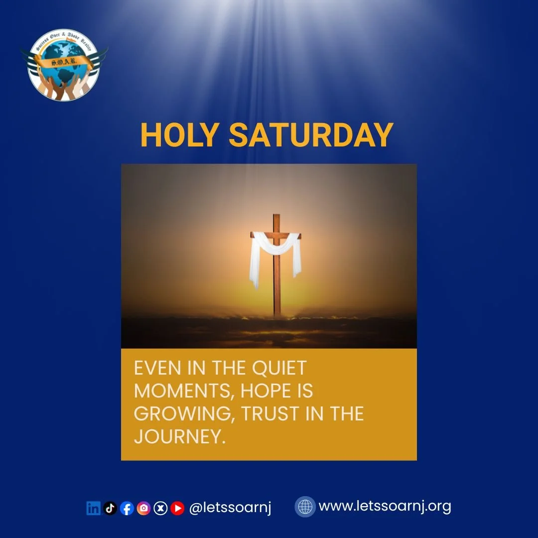 𝐇𝐨𝐥𝐲 𝐒𝐚𝐭𝐮𝐫𝐝𝐚𝐲
A time to pause, reflect, and prepare for new beginnings.

📩 Send us a DM or email us directly for more information, or visit our website to learn more about all our programs.
info@letssoarnj.org | www.letssoarnj.org

#glob