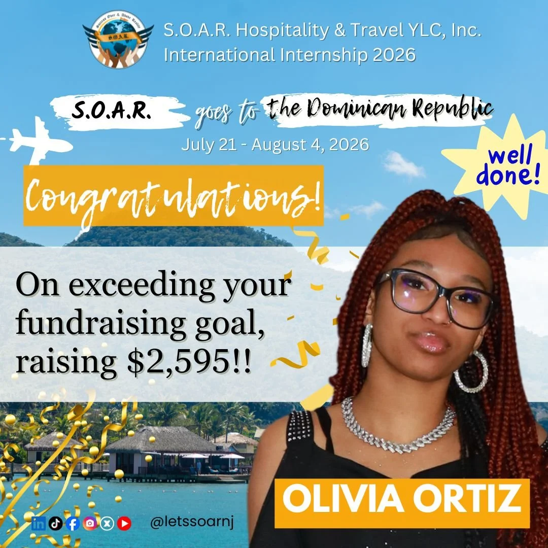 𝐂𝐨𝐧𝐠𝐫𝐚𝐭𝐮𝐥𝐚𝐭𝐢𝐨𝐧𝐬, 𝐎𝐥𝐢𝐯𝐢𝐚 𝐎𝐫𝐭𝐢𝐳! 🎉

We're excited to celebrate Olivia for officially meeting and exceeding her fundraising goal for the S.O.A.R. International Internship 2026 - Dominican Republic! 🌍✈️

A heartfelt thank you 