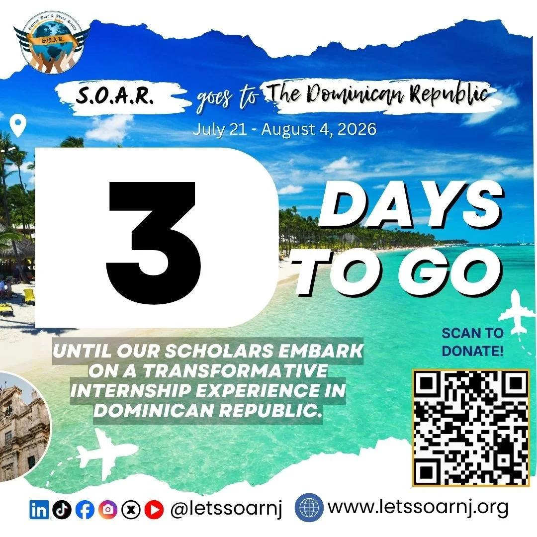 🌍✈️ 𝟑 𝐃𝐀𝐘𝐒 𝐓𝐎 𝐆𝐎!
The excitement is building as our scholars prepare for the S.O.A.R. International Internship 2026. Soon they'll be exploring new cultures, expanding their knowledge, and gaining experiences that will inspire them for years