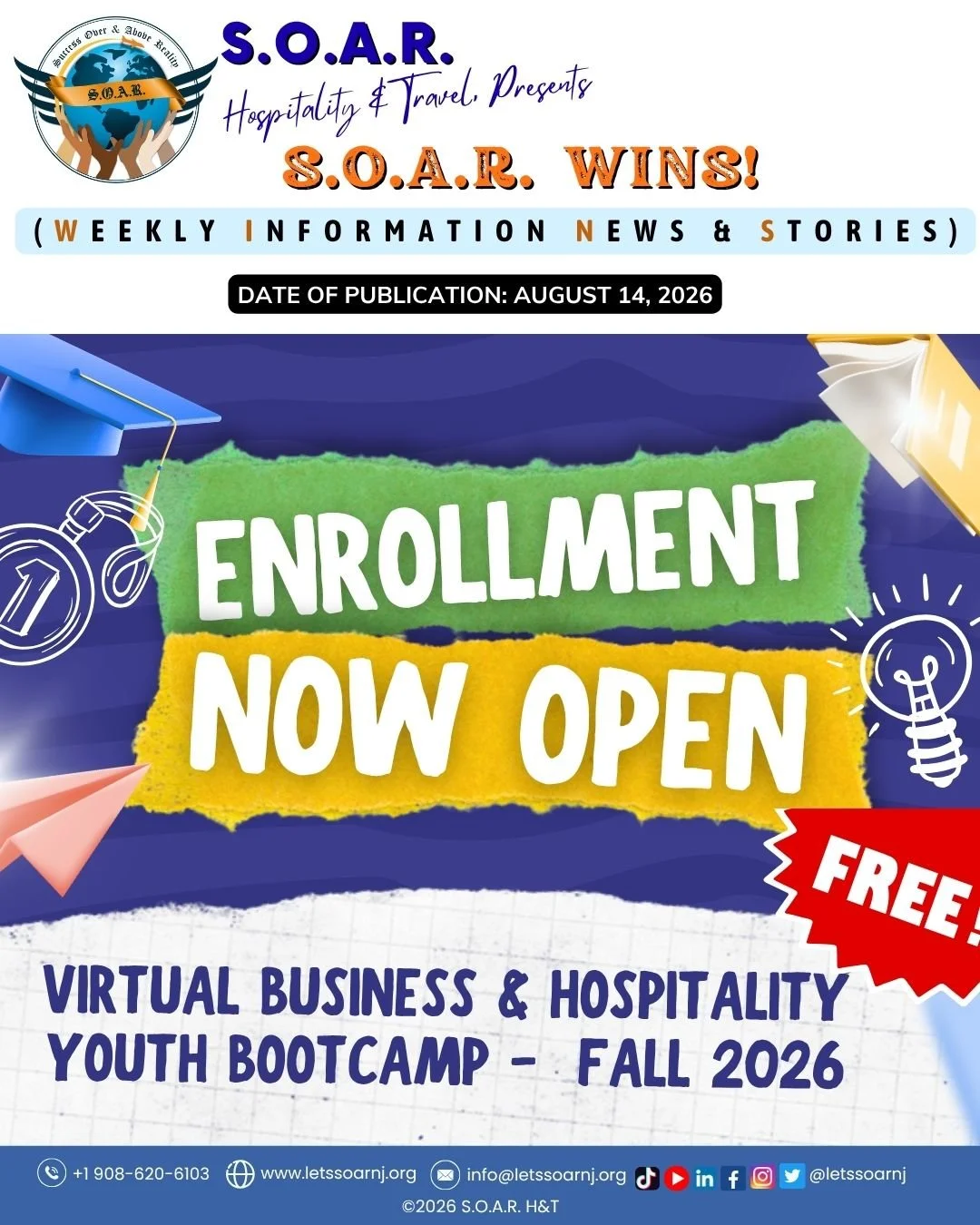 📰 📢𝐇𝐎𝐓 𝐎𝐅𝐅 𝐓𝐇𝐄 𝐏𝐑𝐄𝐒𝐒!!
Celebrating the Power, Potential, and Promise of Today&rsquo;s Youth 🌟💙 
Your Future Starts Here: Enroll in the FREE VB&amp;H Youth Bootcamp! 🚀🎓
Rock the Block 2026 Is Back: Bigger, Better, and More Exciting