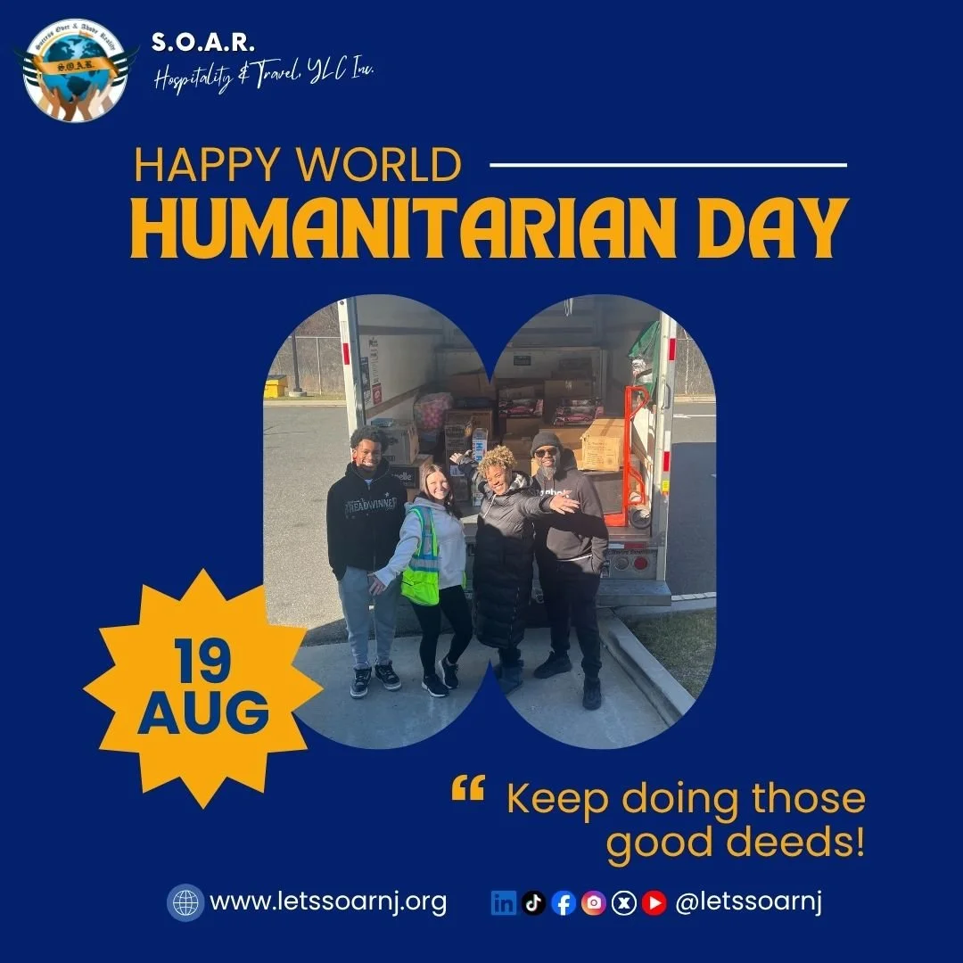 🌎💙 𝐇𝐚𝐩𝐩𝐲 𝐖𝐨𝐫𝐥𝐝 𝐇𝐮𝐦𝐚𝐧𝐢𝐭𝐚𝐫𝐢𝐚𝐧 𝐃𝐚𝐲!

Today, we honor the individuals and organizations who dedicate their time, compassion, and efforts to helping others and creating positive change.

At S.O.A.R., we believe that meaningful i