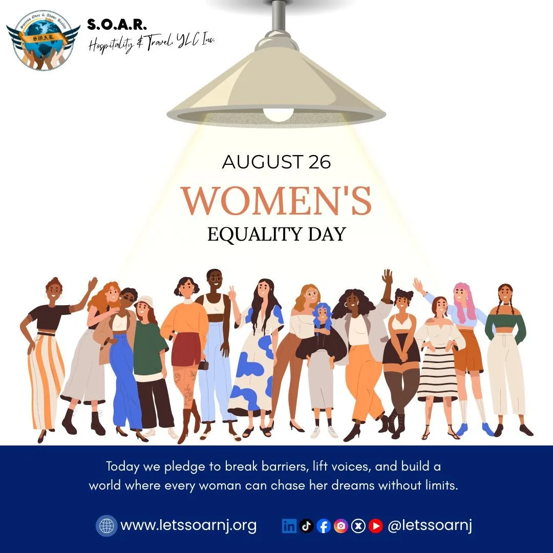 𝐇𝐚𝐩𝐩𝐲 𝐖𝐨𝐦𝐞𝐧&rsquo;𝐬 𝐄𝐪𝐮𝐚𝐥𝐢𝐭𝐲 𝐃𝐚𝐲! ✨💜

Today, S.O.A.R. Hospitality &amp; Travel recognizes and honors the achievements, strength, voices, and contributions of women everywhere. We believe every woman deserves the opportunity to 