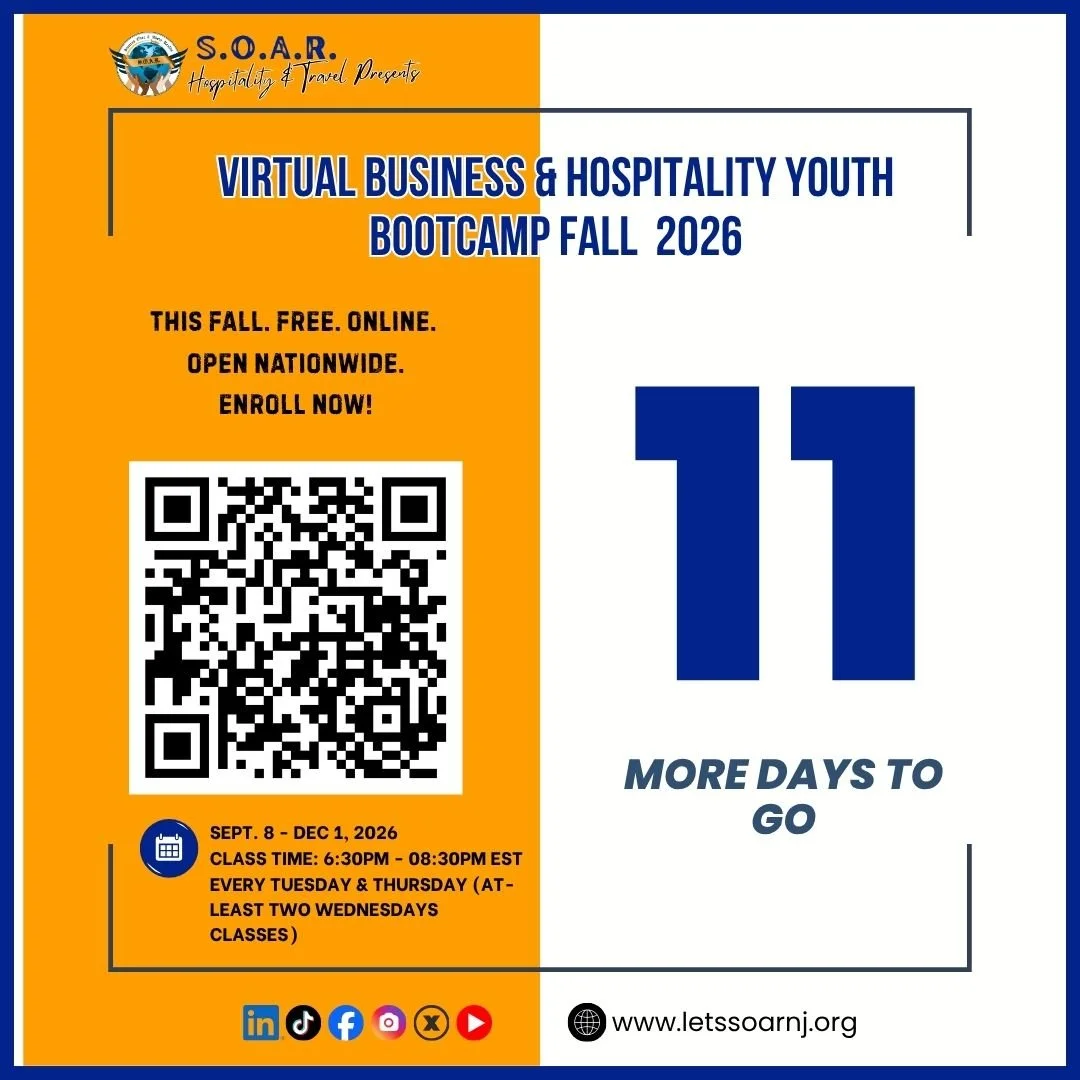 𝟏𝟏 𝐃𝐀𝐘𝐒 𝐓𝐎 𝐆𝐎!
Your journey toward new skills, new connections, and new opportunities starts soon!

𝐕𝐈𝐑𝐓𝐔𝐀𝐋 𝐁𝐔𝐒𝐈𝐍𝐄𝐒𝐒 &amp; 𝐇𝐎𝐒𝐏𝐈𝐓𝐀𝐋𝐈𝐓𝐘 𝐘𝐎𝐔𝐓𝐇 𝐁𝐎𝐎𝐓𝐂𝐀𝐌𝐏 - 𝐅𝐀𝐋𝐋 𝟐𝟎𝟐𝟔
𝐓𝐡𝐢𝐬 𝐩𝐫𝐨𝐠𝐫𝐚𝐦 𝐢𝐬 𝟏