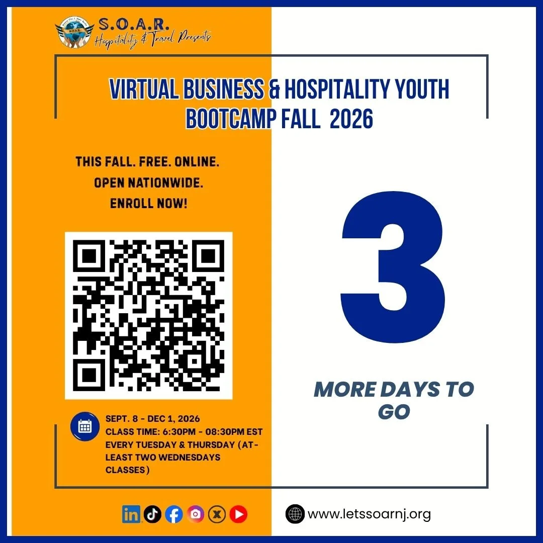 𝟑 𝐃𝐀𝐘𝐒 𝐓𝐎 𝐆𝐎!
The countdown is almost over! Your next learning adventure is just around the corner.

𝐕𝐈𝐑𝐓𝐔𝐀𝐋 𝐁𝐔𝐒𝐈𝐍𝐄𝐒𝐒 &amp; 𝐇𝐎𝐒𝐏𝐈𝐓𝐀𝐋𝐈𝐓𝐘 𝐘𝐎𝐔𝐓𝐇 𝐁𝐎𝐎𝐓𝐂𝐀𝐌𝐏 - 𝐅𝐀𝐋𝐋 𝟐𝟎𝟐𝟔
𝐓𝐡𝐢𝐬 𝐩𝐫𝐨𝐠𝐫𝐚𝐦 𝐢𝐬 𝟏