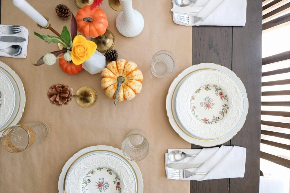 Vintage Floral Fall Table Setting — The Learner Observer
