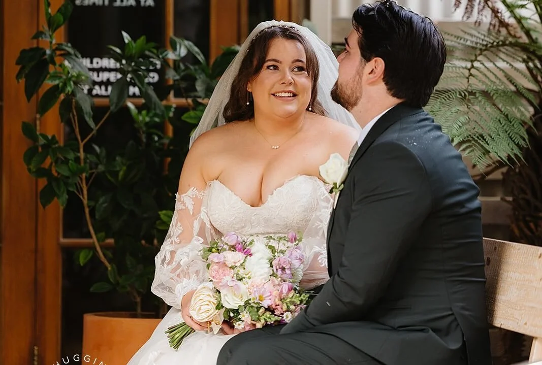 Beautiful portrait by @hugginsphoto still crushing over Jess and Zacs wedding day 🤍@redbrowgarden #weddingflowers #canberra #canberraweddings #love #weddingday #freshflowersbouquet #bridalbouquet