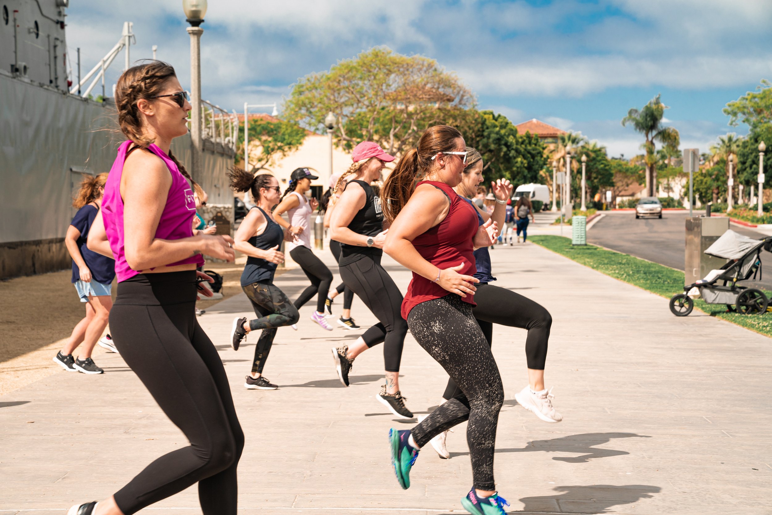 Join FIT4MOM for a full-body workout featuring cardio, strength, and core exercises from their Body Boost, Body Ignite, and Strides 360 fitness programs (Copy) (Copy)