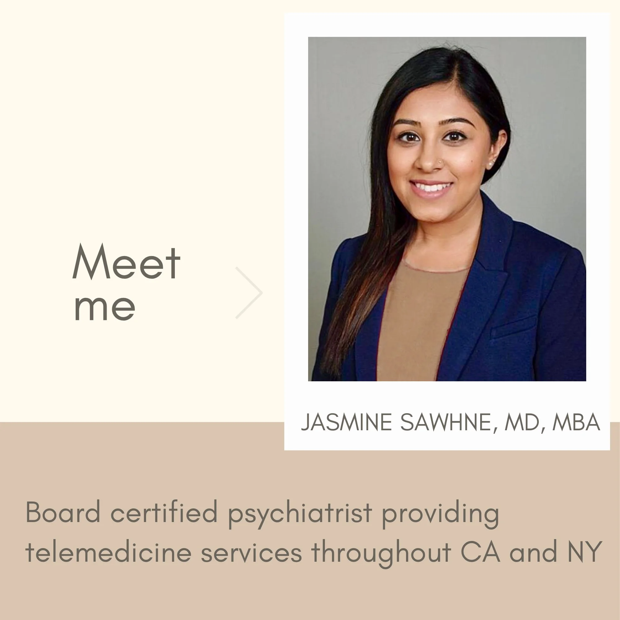 Jasmine Sawhne, Psychiatrist