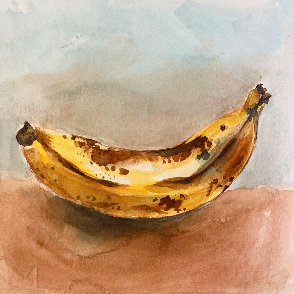 How to Paint a Simple Watercolor Banana Still Life — The Last ...