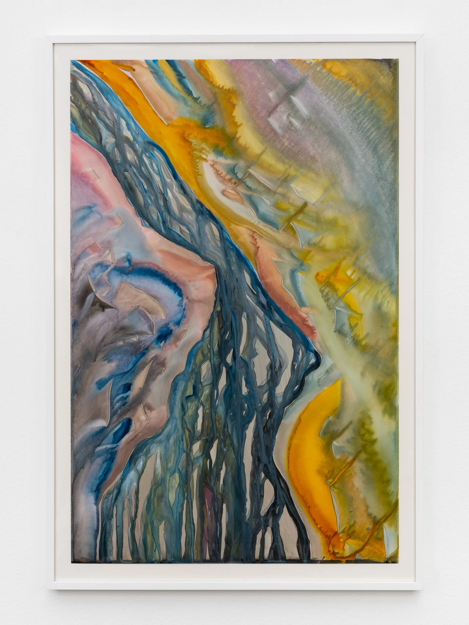 Sunrise, 2019. Watercolor and ink on paper, 
40 x 26 inches (101.6 x 66 cm)
