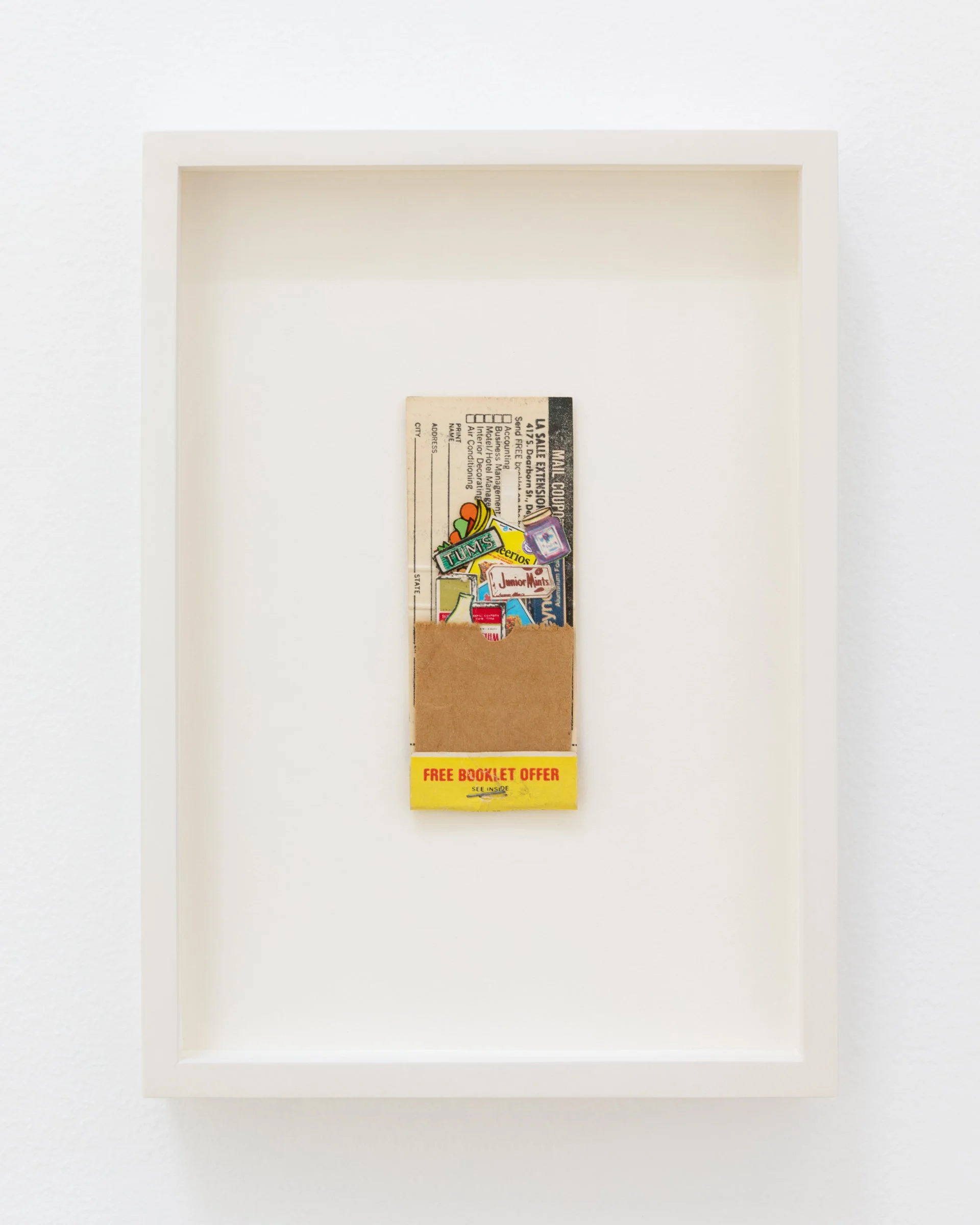 Brown Bag with Groceries, 1975. Mixed media, 3 5/8 x 1 1/2 in (9.3 x 3.8 cm) Framed: 6 x 8 1/2 in ( 15.2 x 21.6 cm)