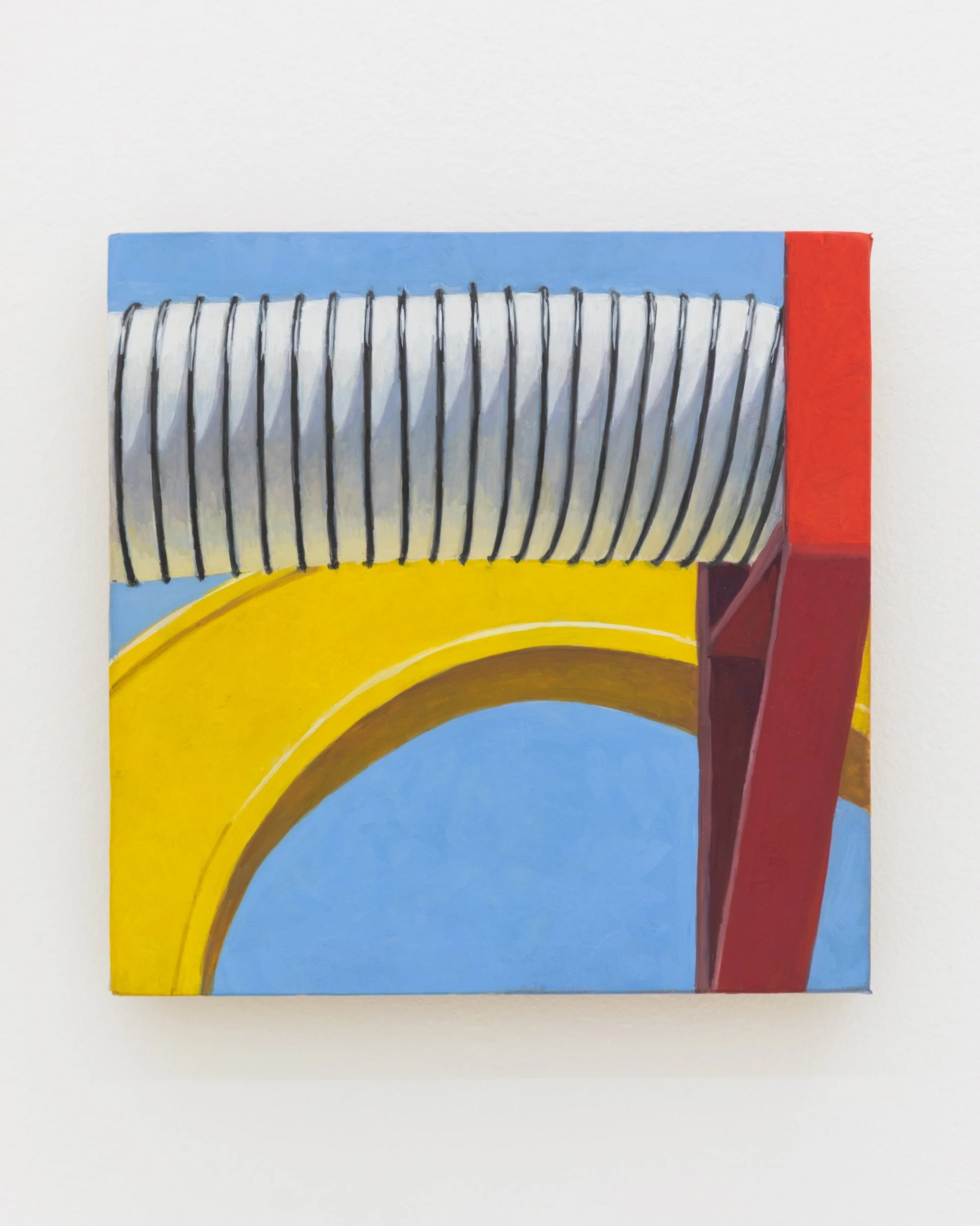 Primarily, 2025. Egg tempera on calfskin parchment, 7 x 7 in (17.8 x 17.8 cm)