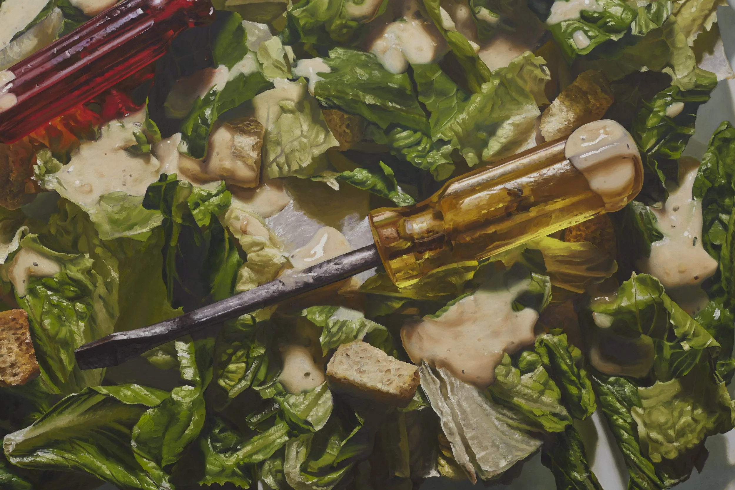 Caesar Salad with Two Screwdrivers, detail