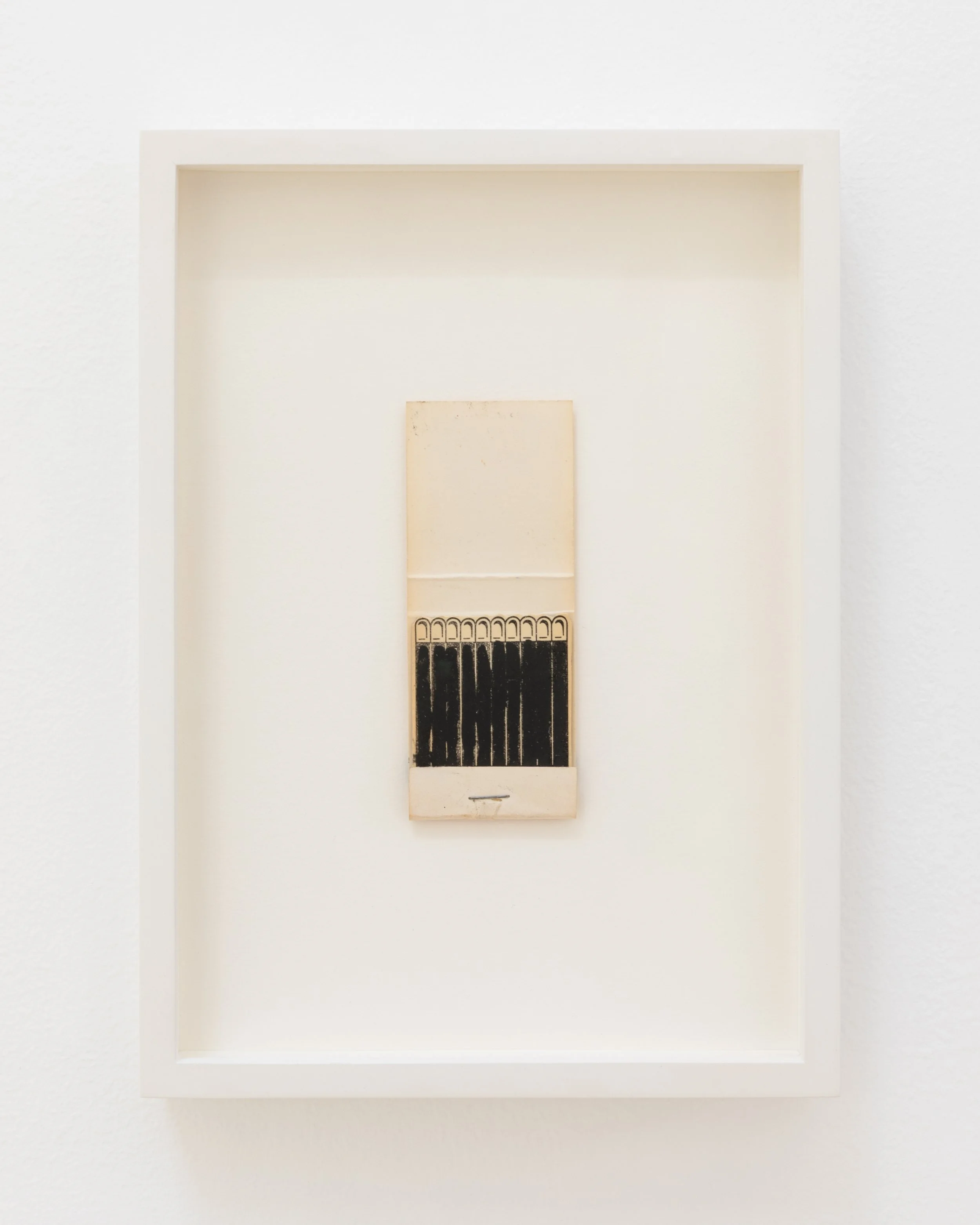 Black Matches, 1975. Mixed media, 3 3/4 x 1 1/2 in (9.4 x 3.7 cm) Framed: 6 x 8 1/2 in (15.2 x 21.6 cm)