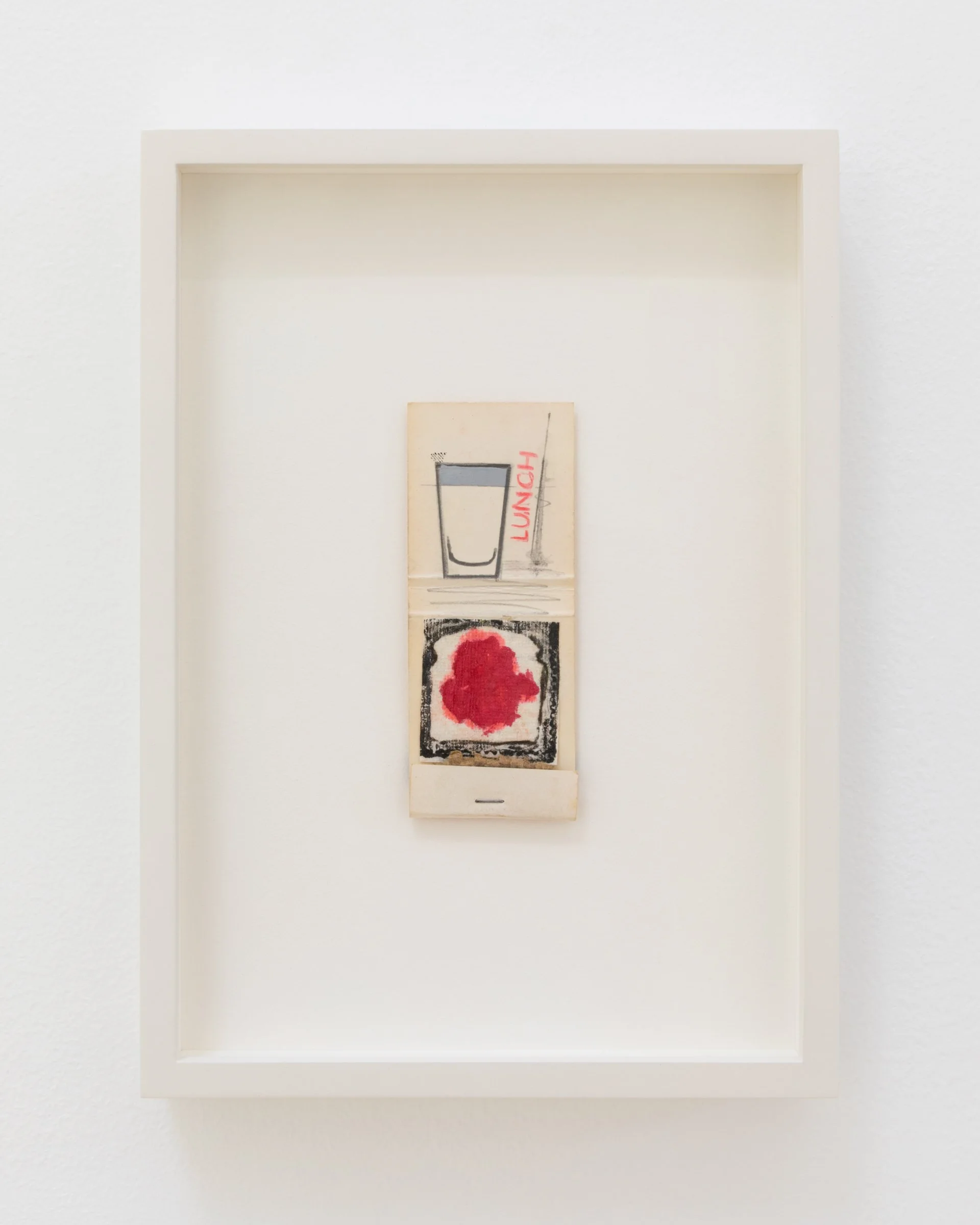 Bread, Jam, and Milk for Lunch, 1975. Mixed media, 3 3/4 x 1 1/2 in (9.5 x 3.8 cm) Framed: 6 x 8 1/2 in ( 15.2 x 21.6 cm)