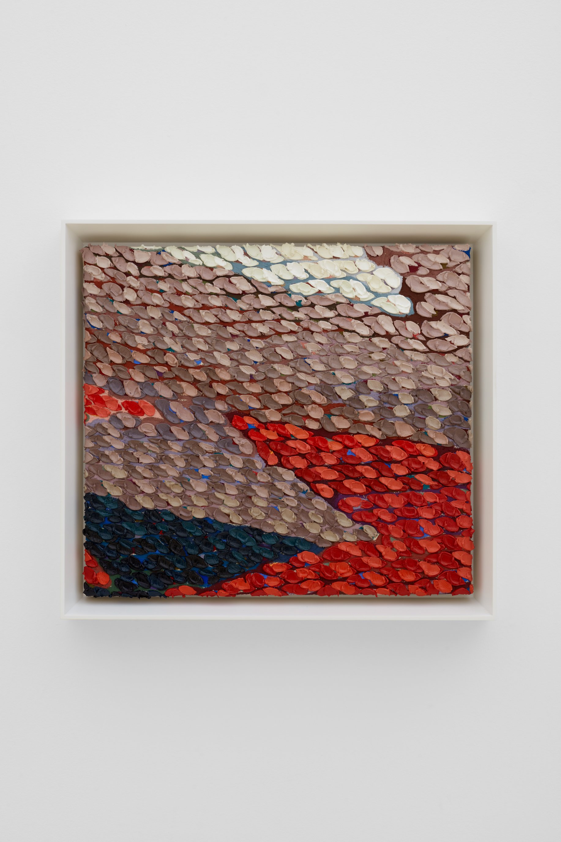 Ishi Glinsky, Do I have a story to tell, 2026. Oil paint and oil pastel on canvas, 14 1/2  x 16 in (36.8 x 40.6 cm)
