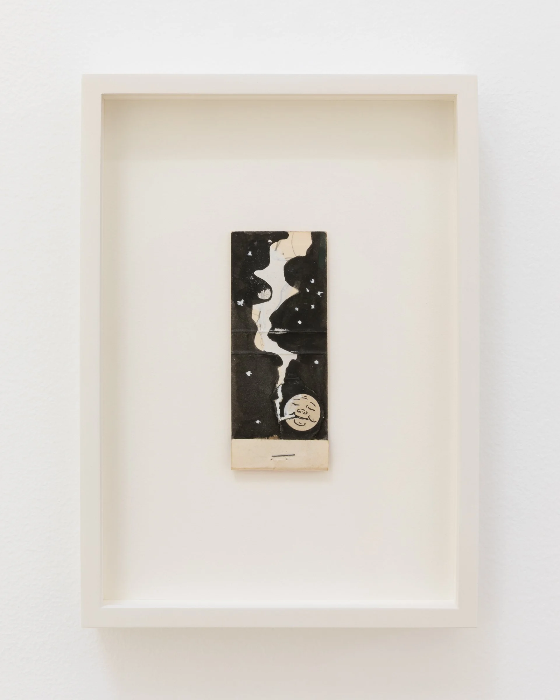 Moon Smoking, 1975. Mixed media, 3 3/4 x 1 1/2 in (9.5 x 3.8 cm) Framed: 6 x 8 1/2 in ( 15.2 x 21.6 cm)