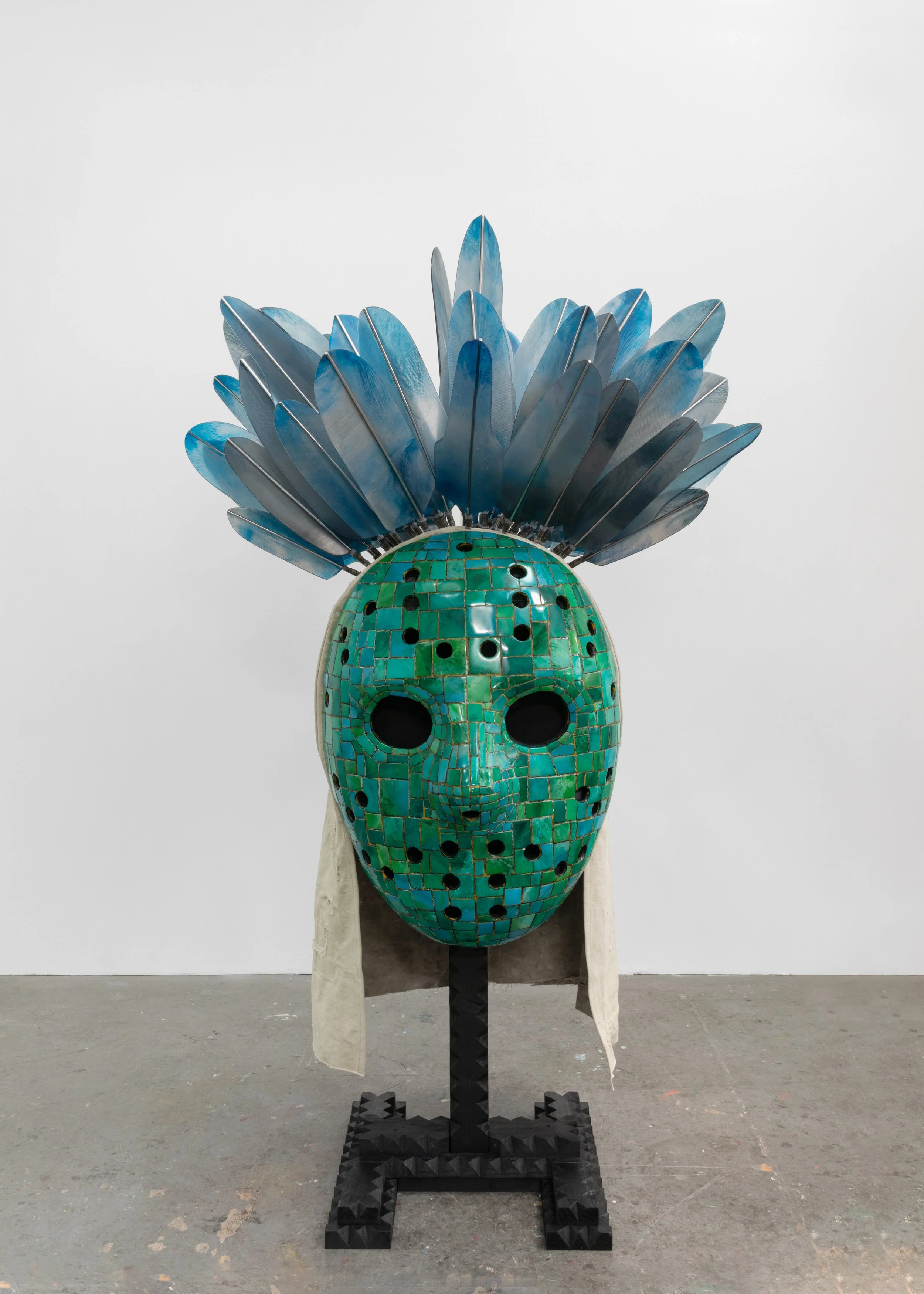 Inertia - Here and Home, 2026. Resin, pigment, steel, aluminum, fiber glass, wood, cotton, ink, industrial adhesives, 85 x 55 x 57 in (215.9 x 139.7 x 144.8 cm)