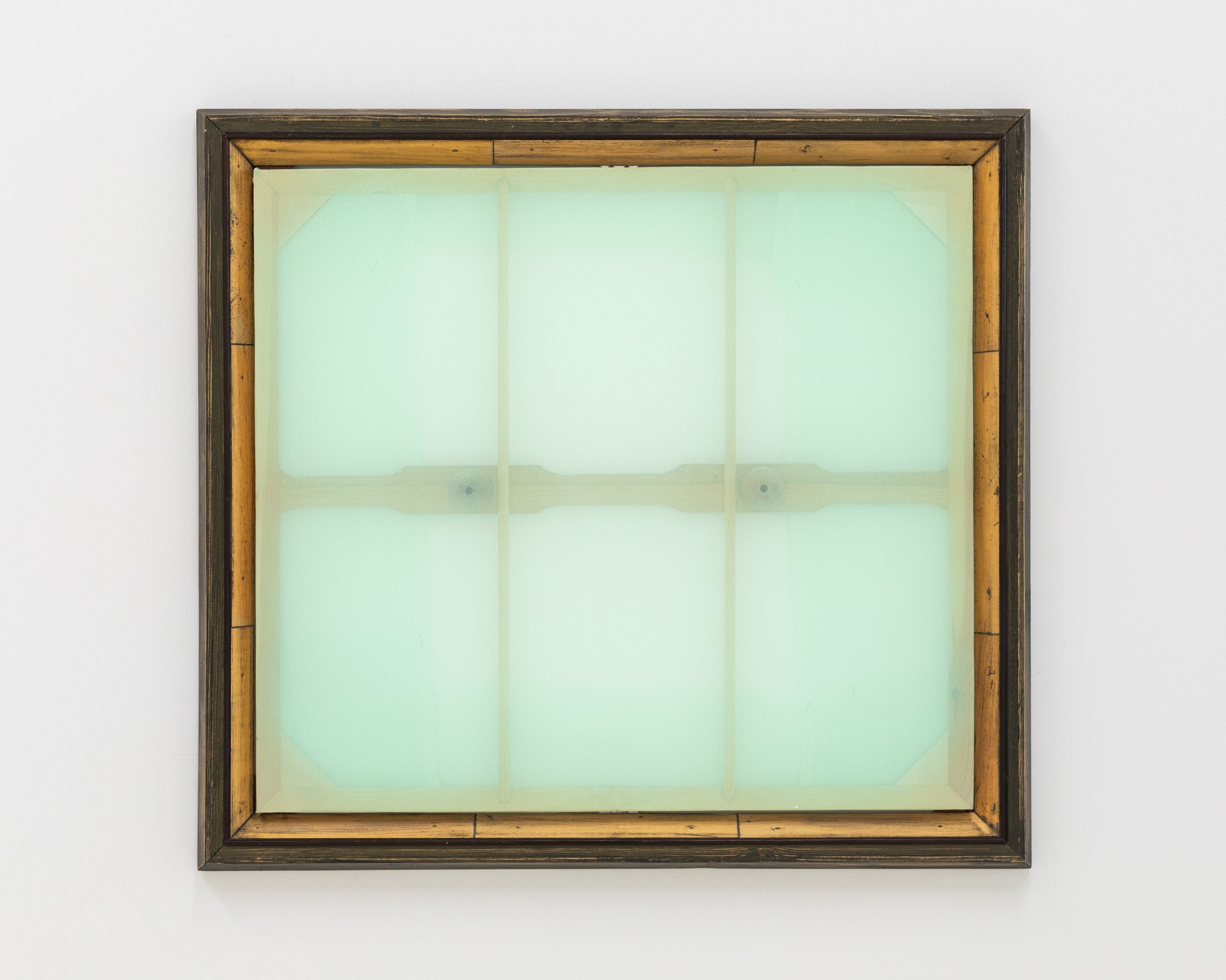 Bamboo Frame, 2014. Acrylic fabric, wood frame, acrylic paint, 30 x 33 in (76.2 x 83.8 cm)