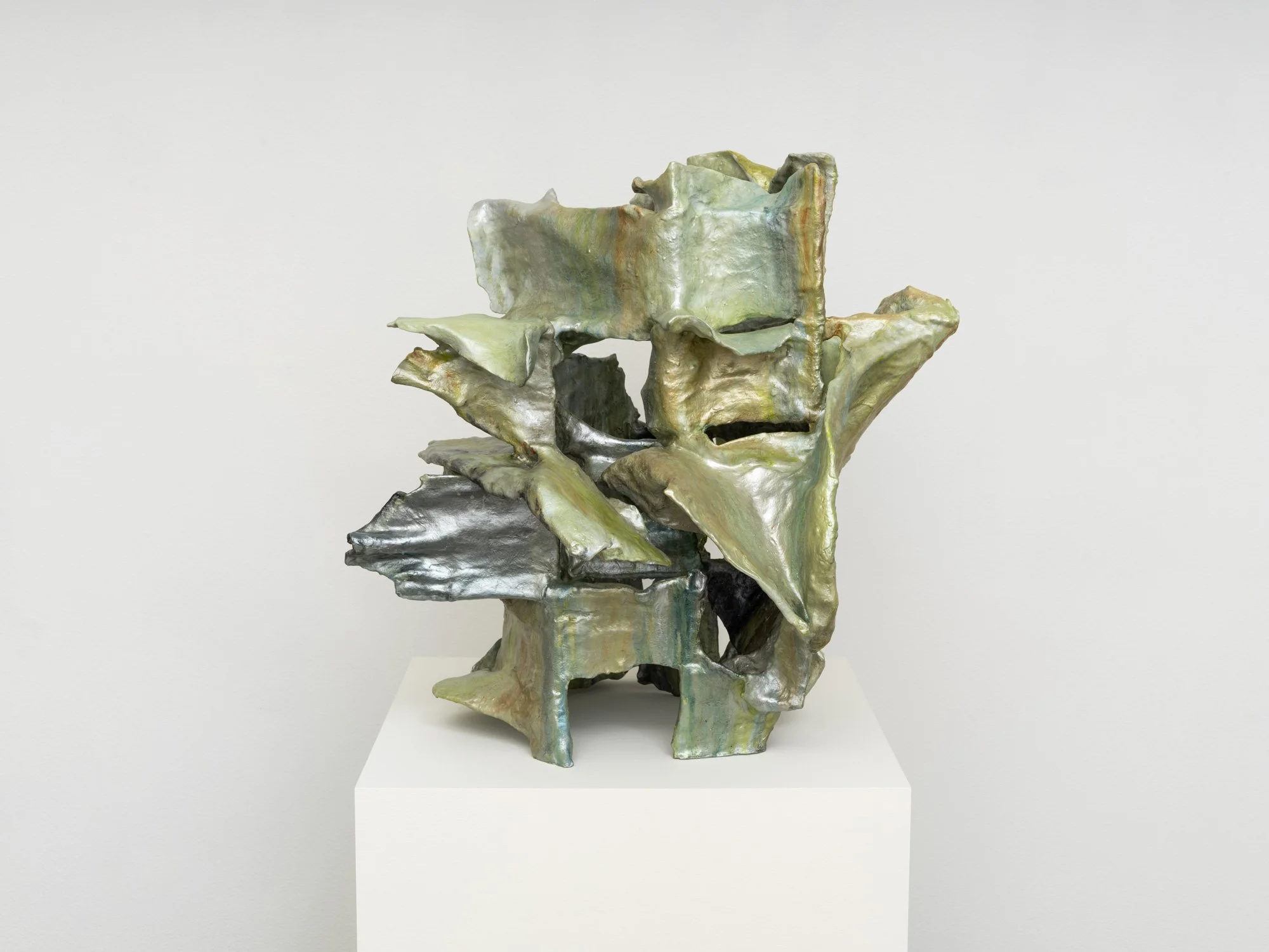 Seminal, 2022. Steel, aluminum mesh, aqua resin, fiber glass cloth, and paint, 27 x 31 x 27 inches (68.6 x 78.7 x 68.6 cm)