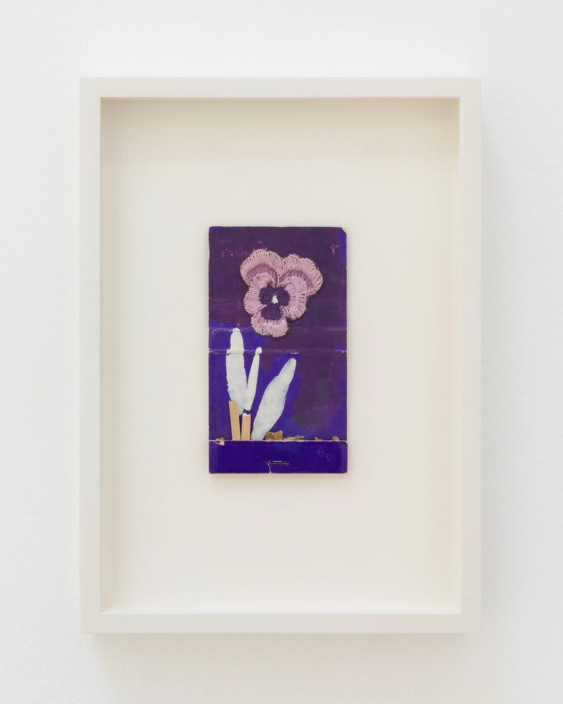 Purple Pansy, 1975. Mixed media, 3 3/4 x 2 1/8 in (9.6 x 5.3 cm) Framed: 6 x 8 1/2 in ( 15.2 x 21.6 cm)