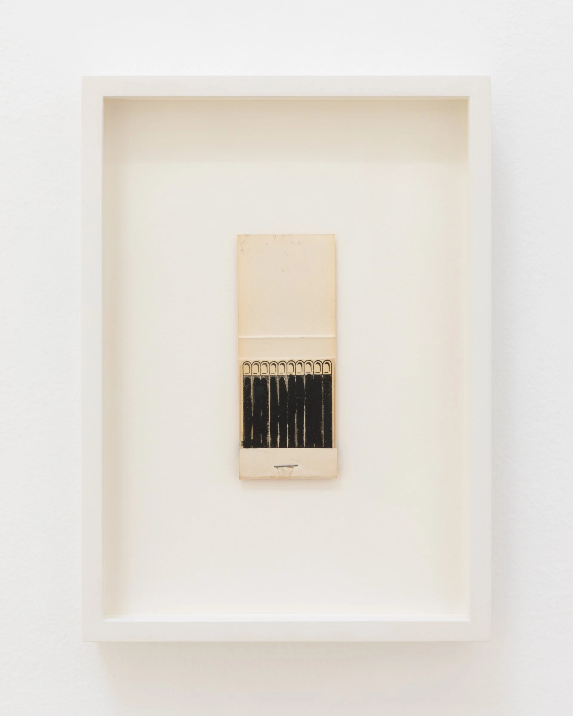 Black Matches, 1975. Mixed media, 3 3/4 x 1 1/2 in (9.4 x 3.7 cm) Framed: 6 x 8 1/2 in ( 15.2 x 21.6 cm)
