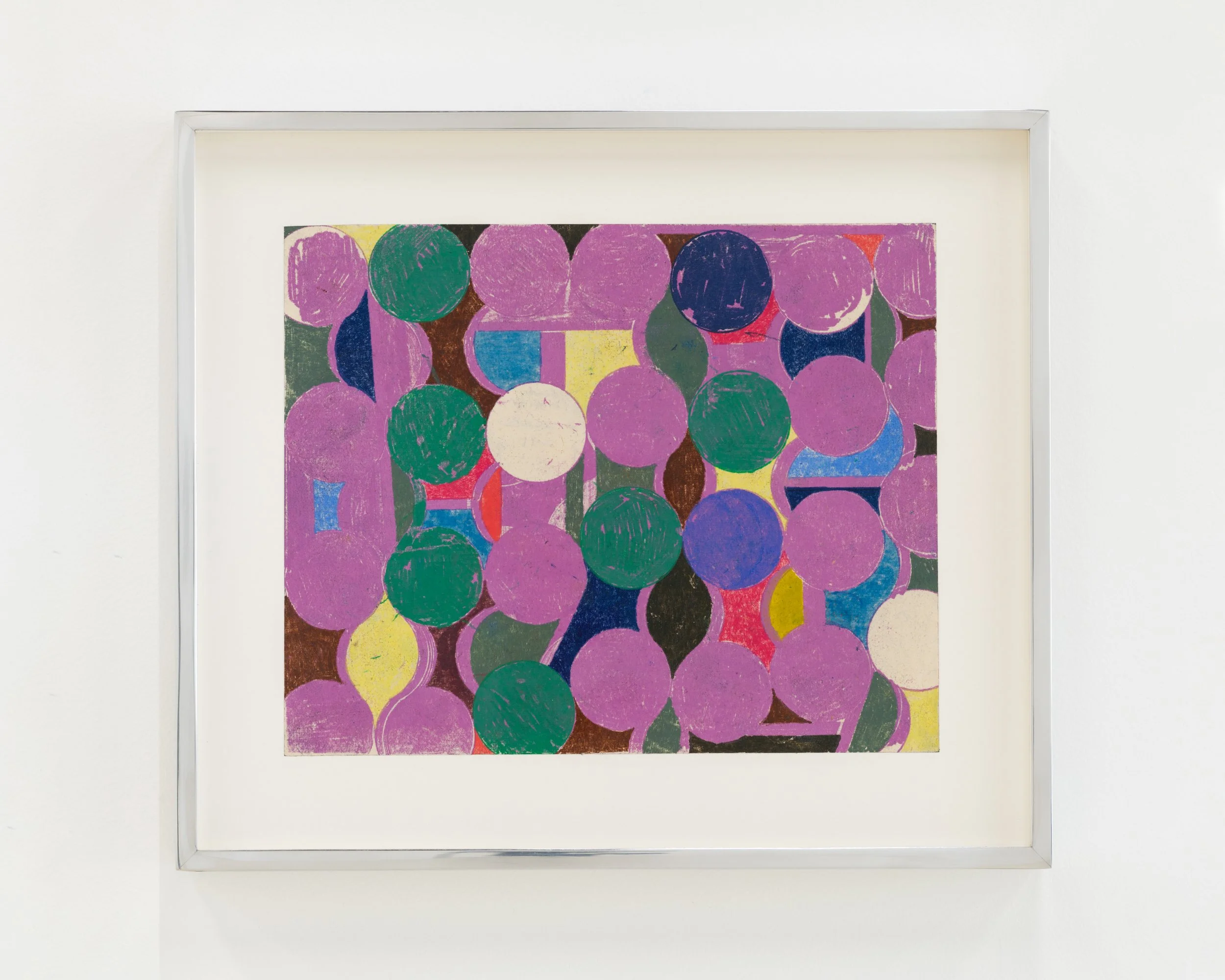 Beads (for Kitty), 2023. Oil stick on Kitikata paper, 8.25 x 10.25 in (20.95 x 26.035 cm)