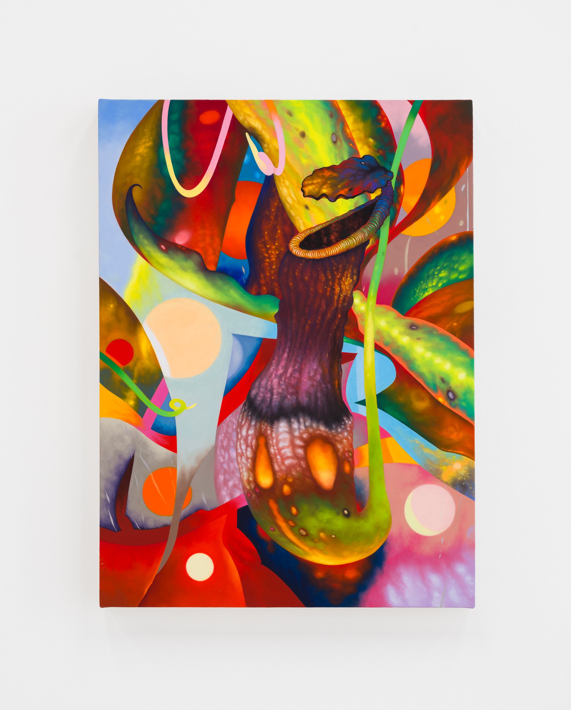 Circles, 2024. Oil on canvas, 23 x 17 in (58.4 x 43.2 cm)