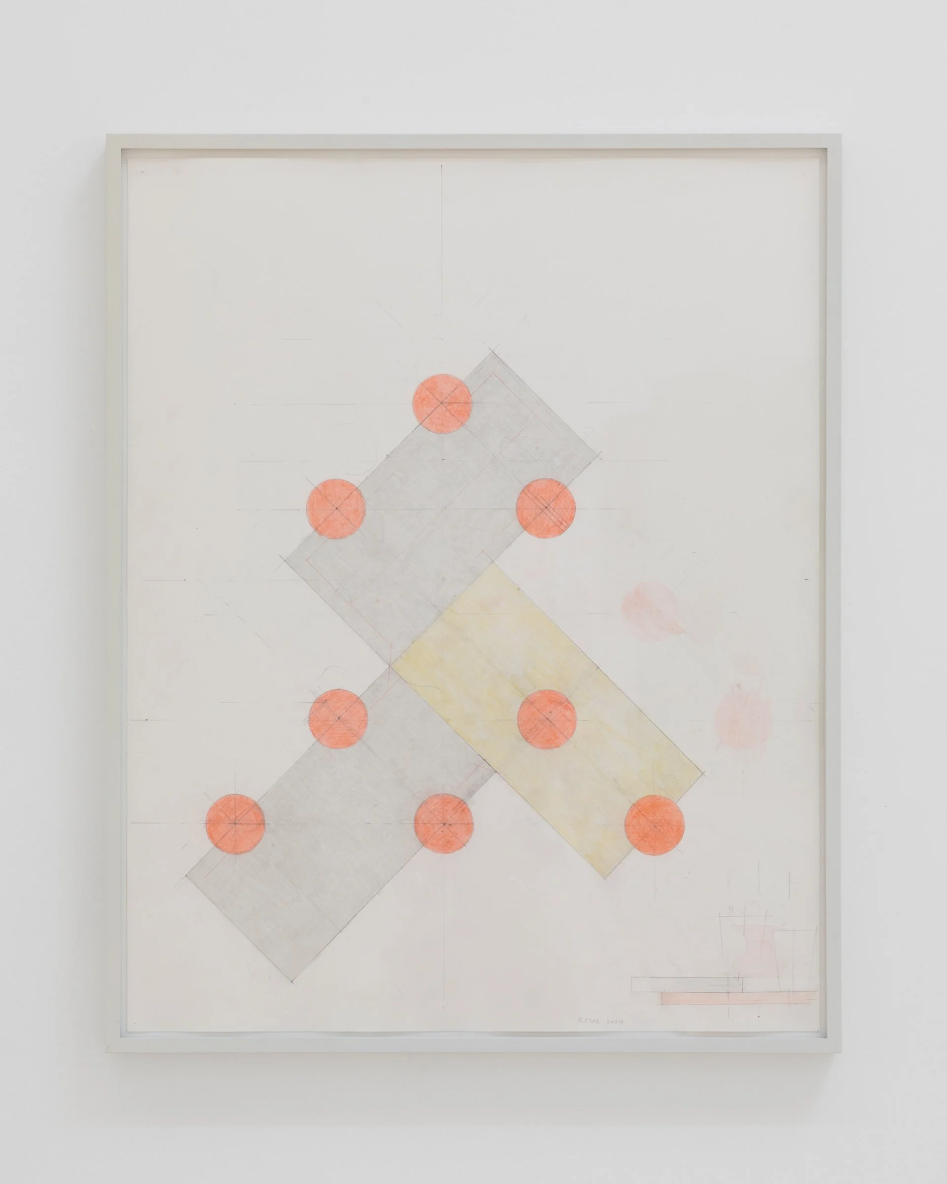 Study for Untitled, 2024. Graphite and colored pencil on paper, 29 x 23 in (73.7 x 58.4 cm)
