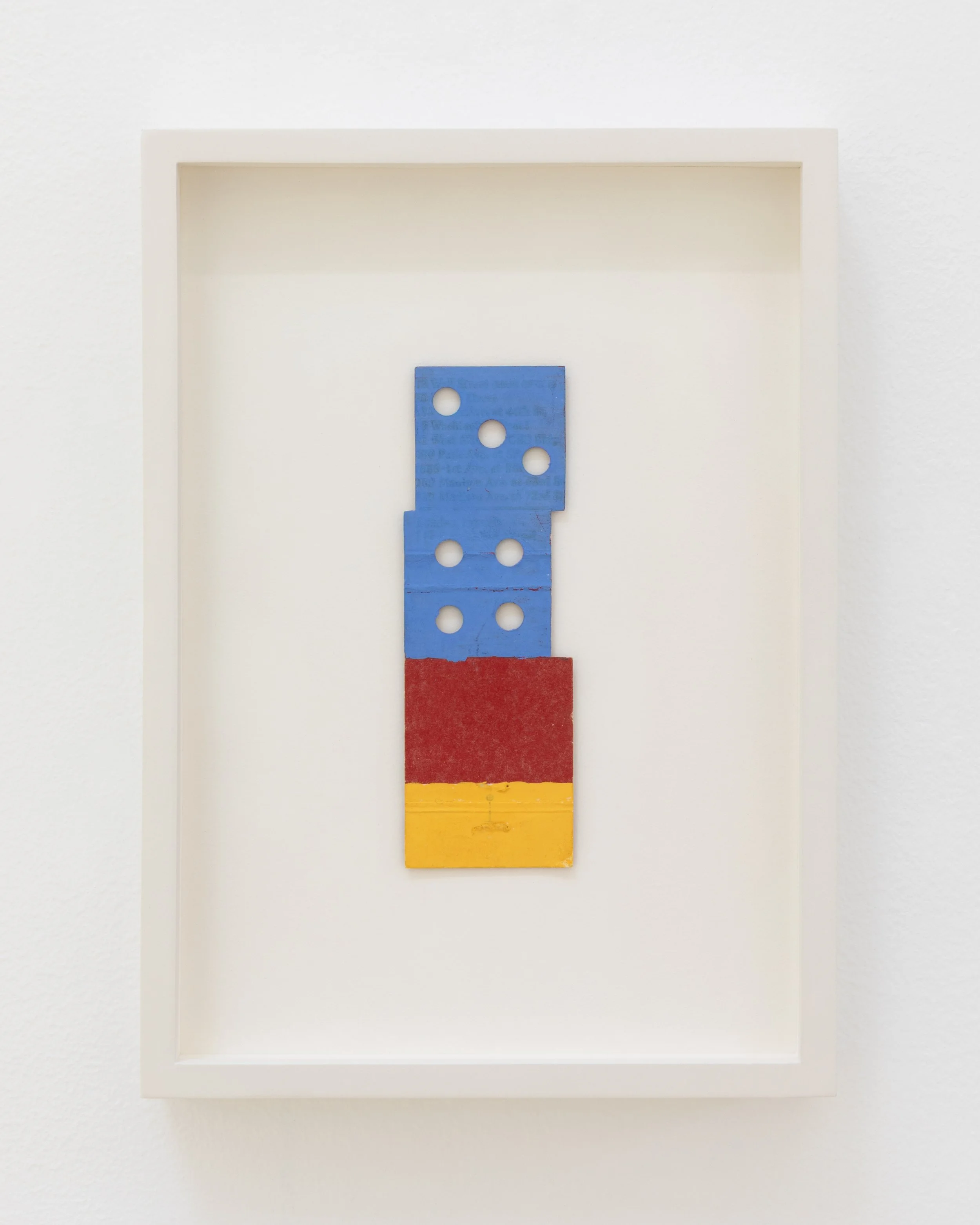 Blue, Red, and Yellow, 1975. Mixed media, 4 3/8 x 1 1/2 in (11.2 x 3.8 cm)