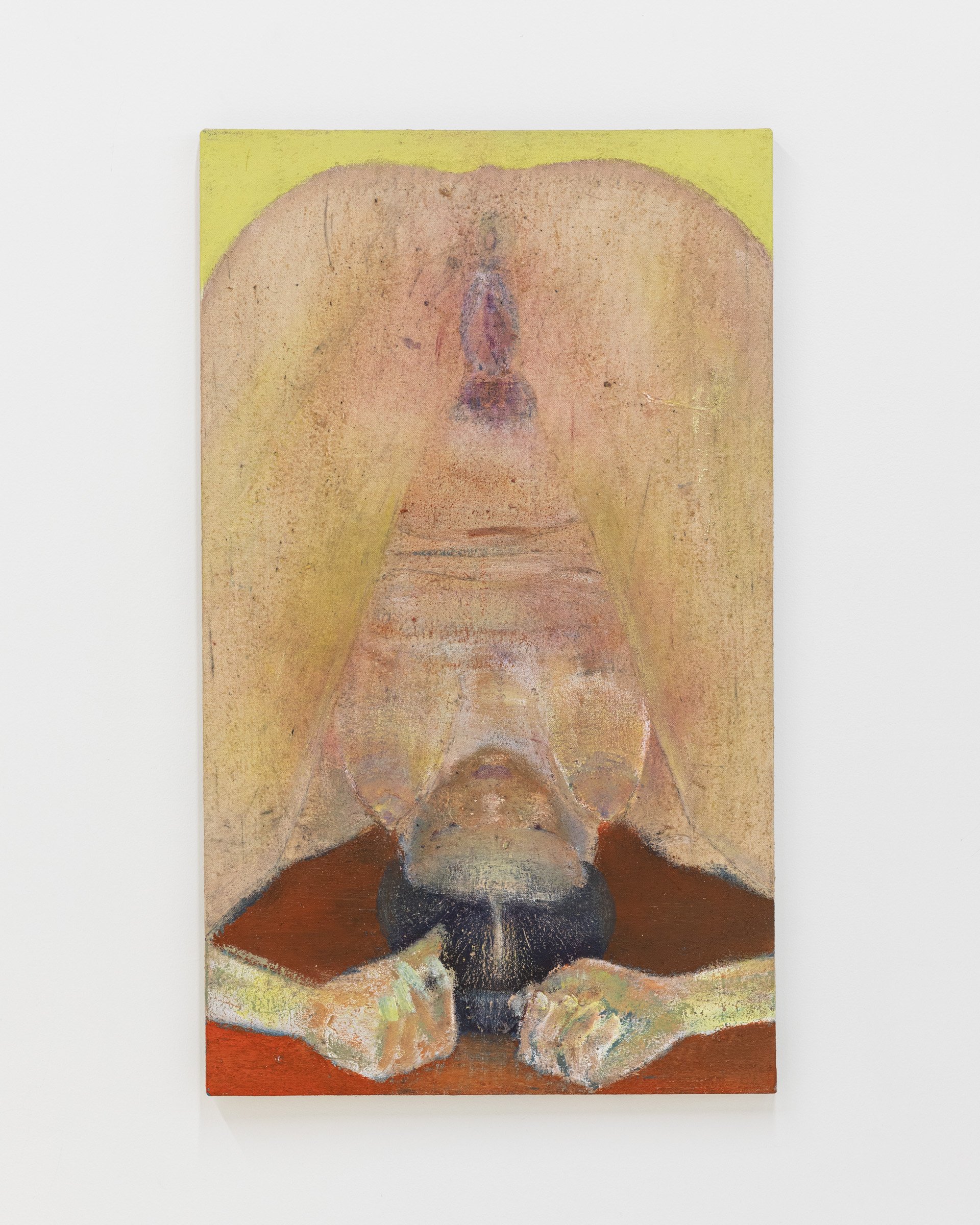A Yellow Light, 2013-2016. Acrylic on canvas, 32 1/4 x 19 1/4 in (81.9 x 48.9 cm)