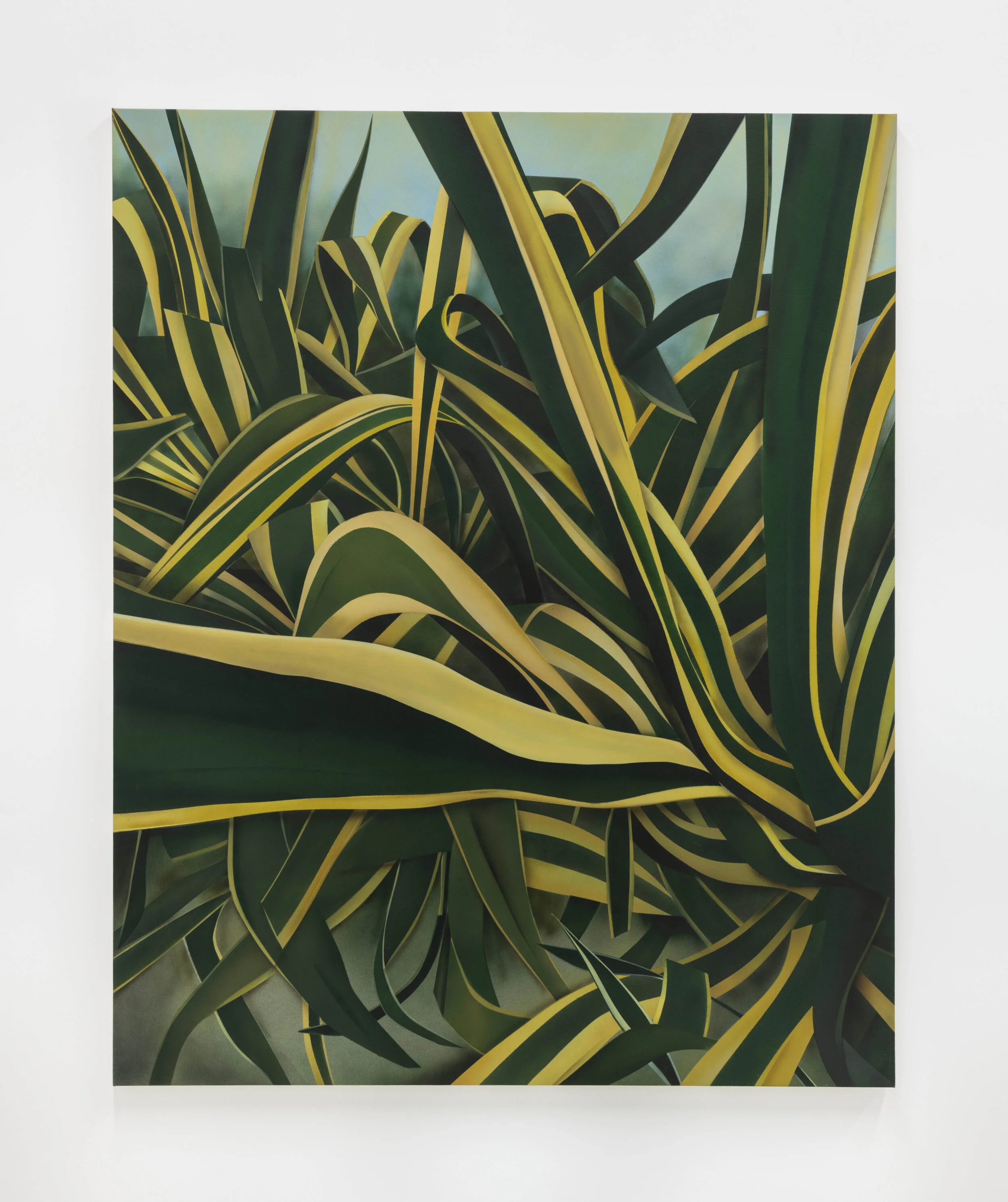 Alexandra Barth,
Leaves, 2020.
Acrylic on canvas, 59 x 47.2 in (150 x 120 cm)