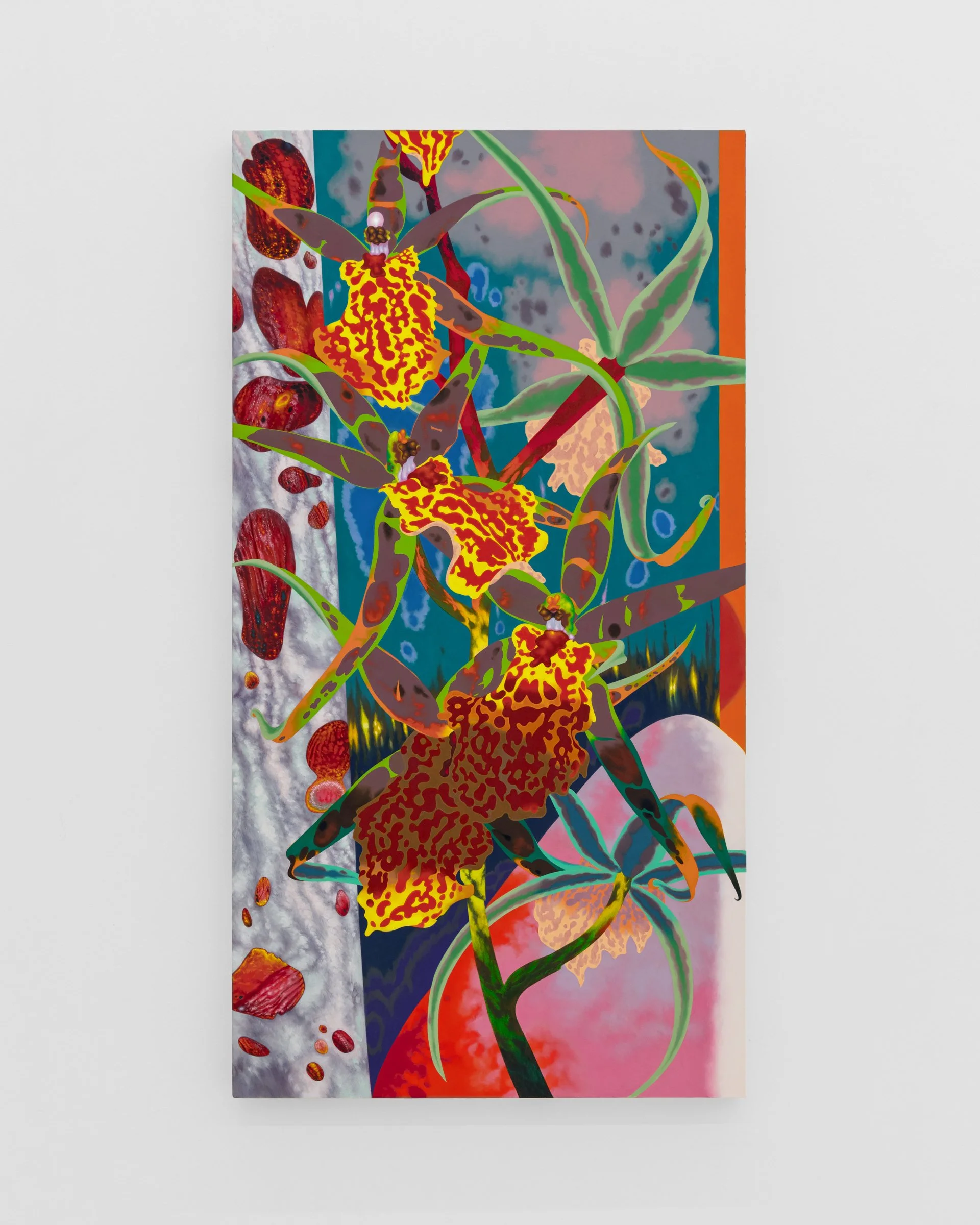 Untitled (The Drop), 2025. Oil on canvas, 47 x 25 in (119.4 x 63.5 cm)