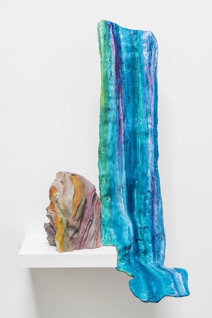 Every Morning a New Arrival, 2014. Flashe and acrylic on steel reinforced hydrocal and aqua resin, 49 x 29 1/2 x 23 1/2 inches (124.5 x 75 x 59.7)