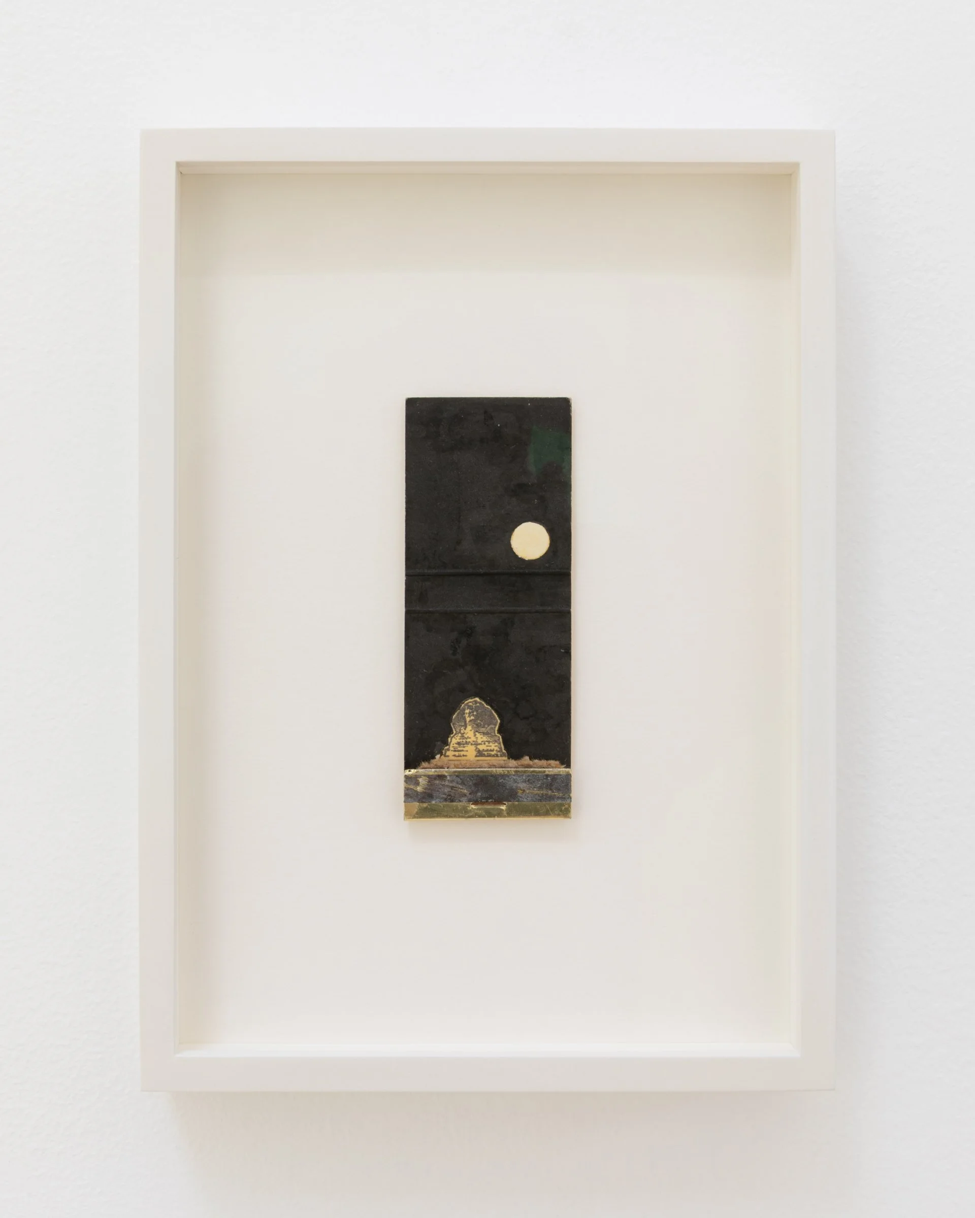 Moon and Sphynx, 1975. Mixed media, 3 3/4 x 1 1/2 in (9.6 x 3.7 cm) Framed: 6 x 8 1/2 in ( 15.2 x 21.6 cm)