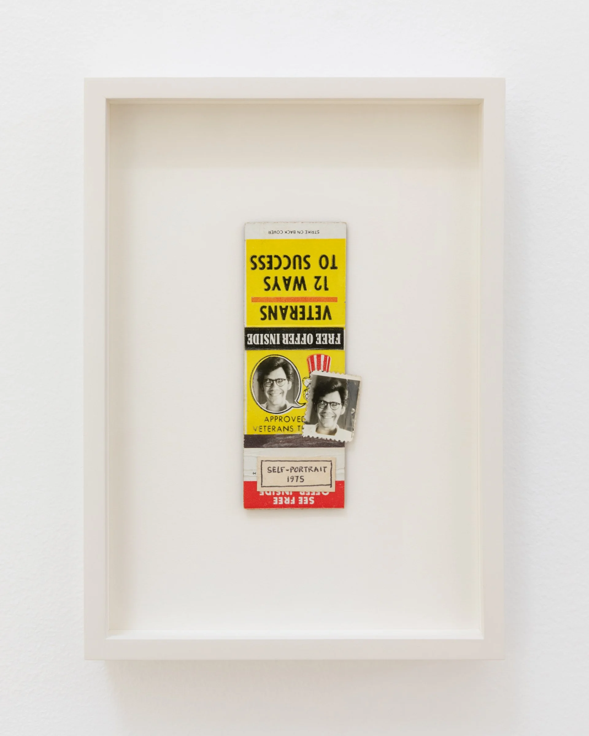 Self-portrait, 1975. Mixed media, 4 1/4 x 1 3/4 in (10.8 x 4.5 cm) Framed: 6 x 8 1/2 in ( 15.2 x 21.6 cm)
