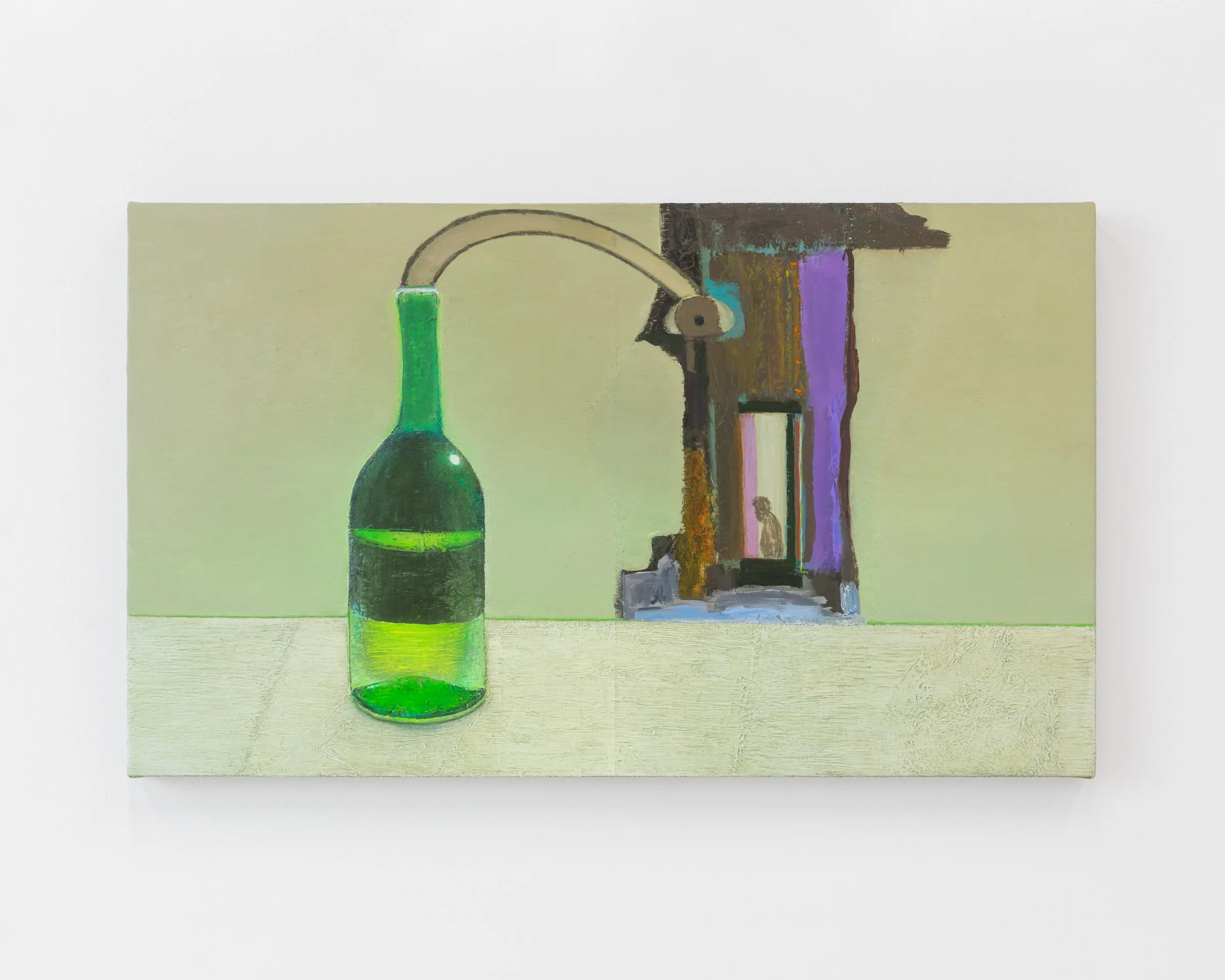 Anna Glantz
Thinking of Somewhere Else, 2025
Oil on dyed canvas over panel
19 x 32 in
48.3 x 81.3 cm