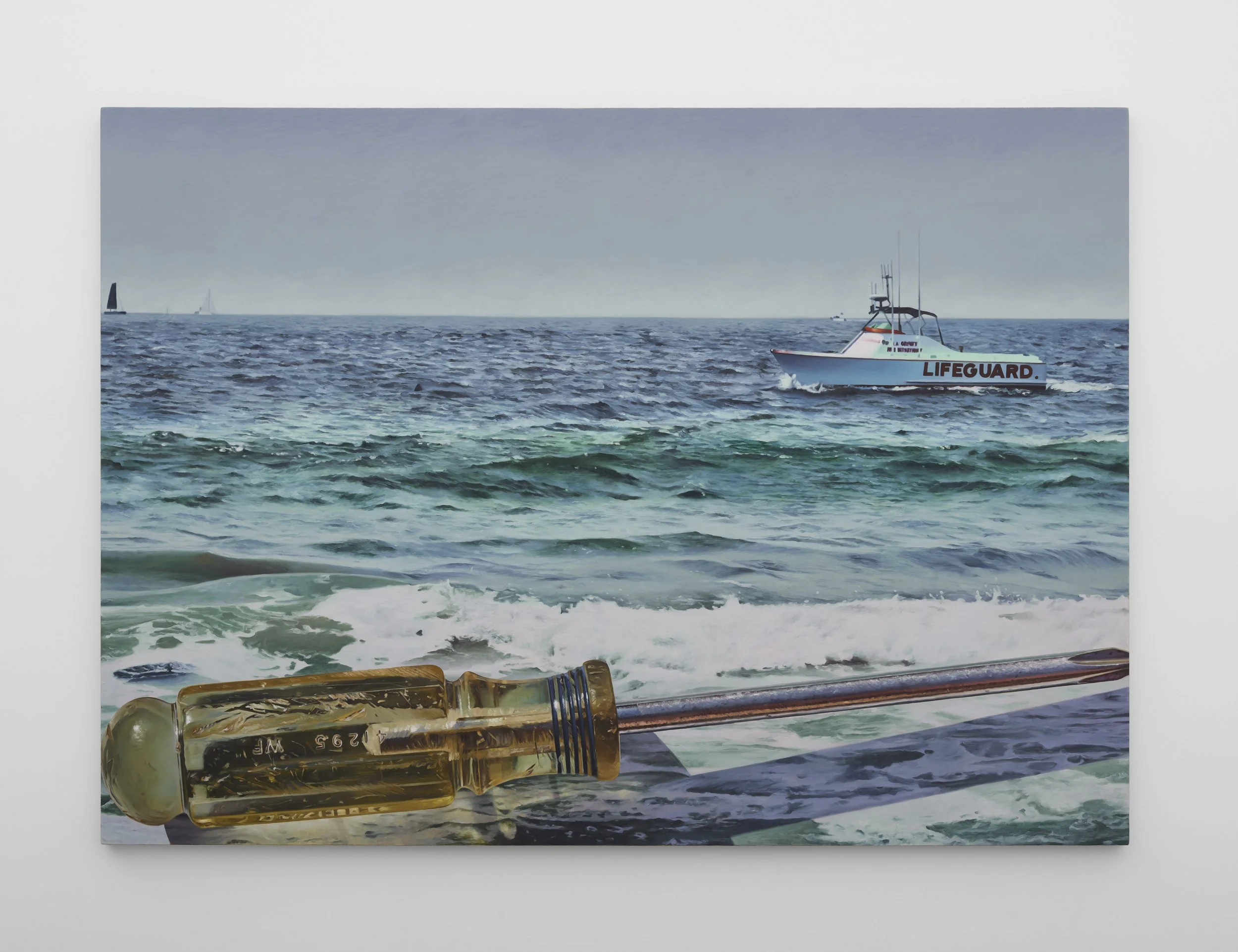 Redondo Beach with Screwdriver, 2026. Oil on canvas, 56 x 78 in (142.2 x 198.1 cm)