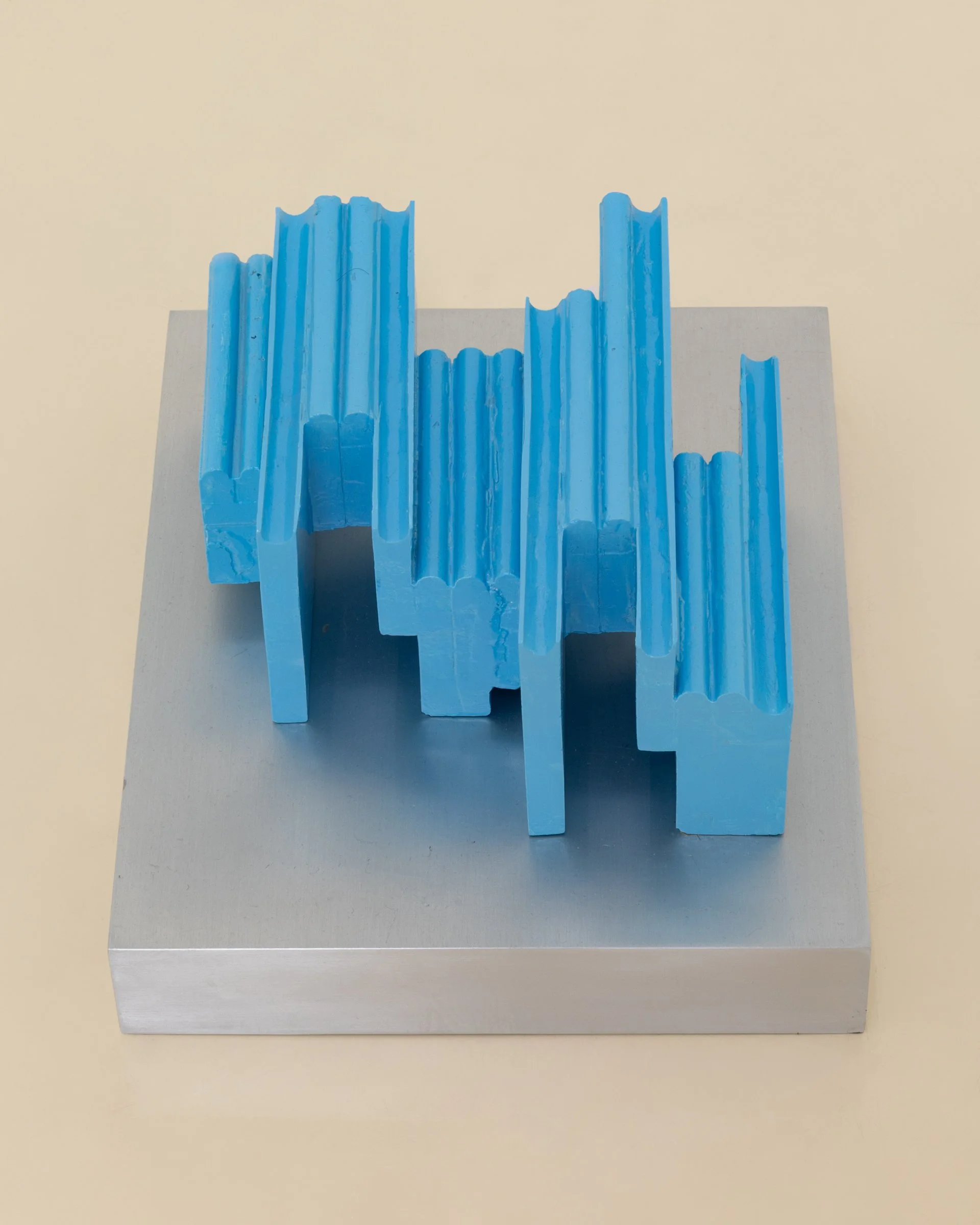 Untitled, 2025. Painted cast bronze and aluminum, 5 1/4 x 9 x 10 1/2 in (13.3 x 22.9 x 26.7 cm)