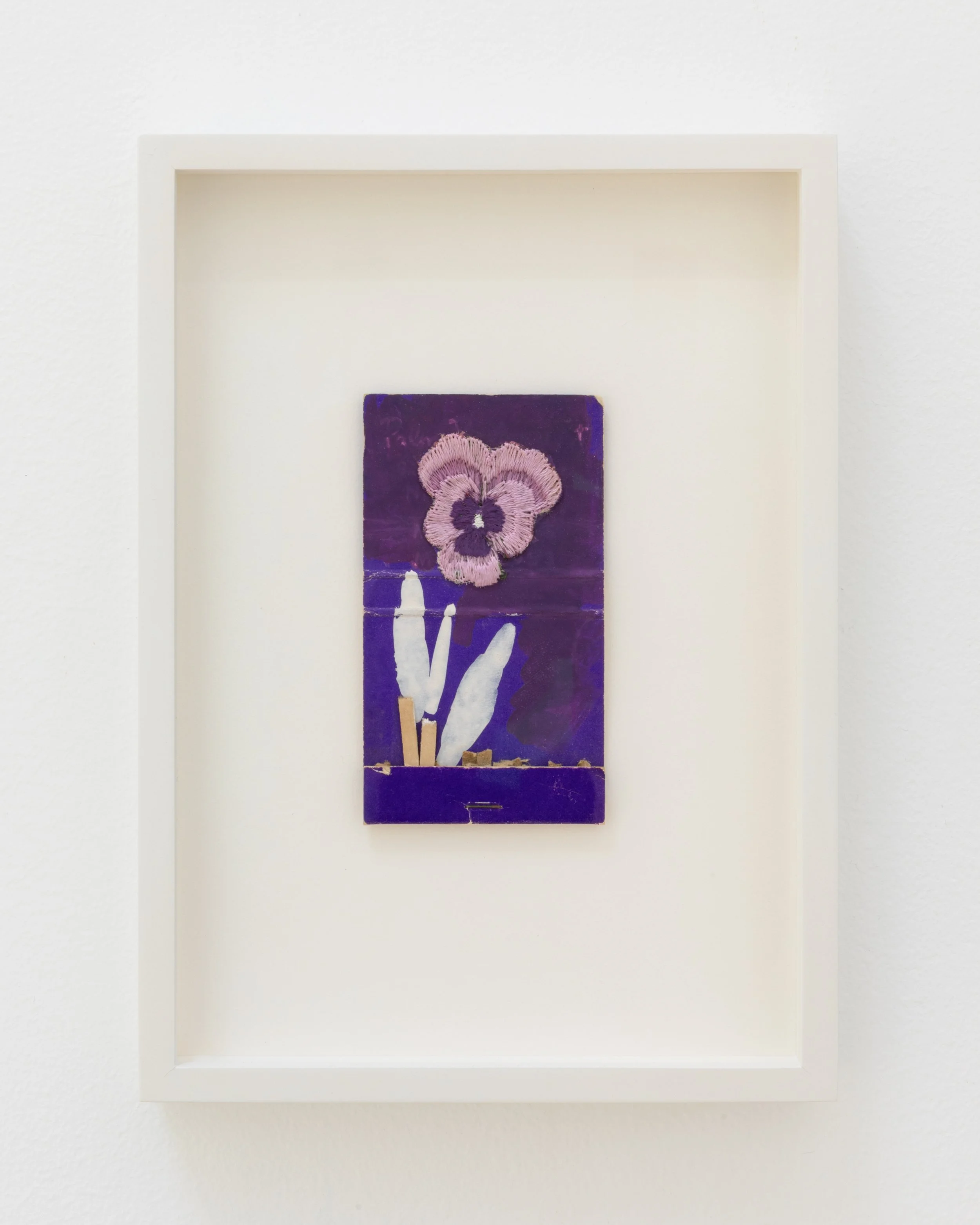 Purple Pansy, 1975. Mixed media, 3 3/4 x 2 1/8 in (9.6 x 5.3 cm) Framed: 6 x 8 1/2 in (15.2 x 21.6 cm)