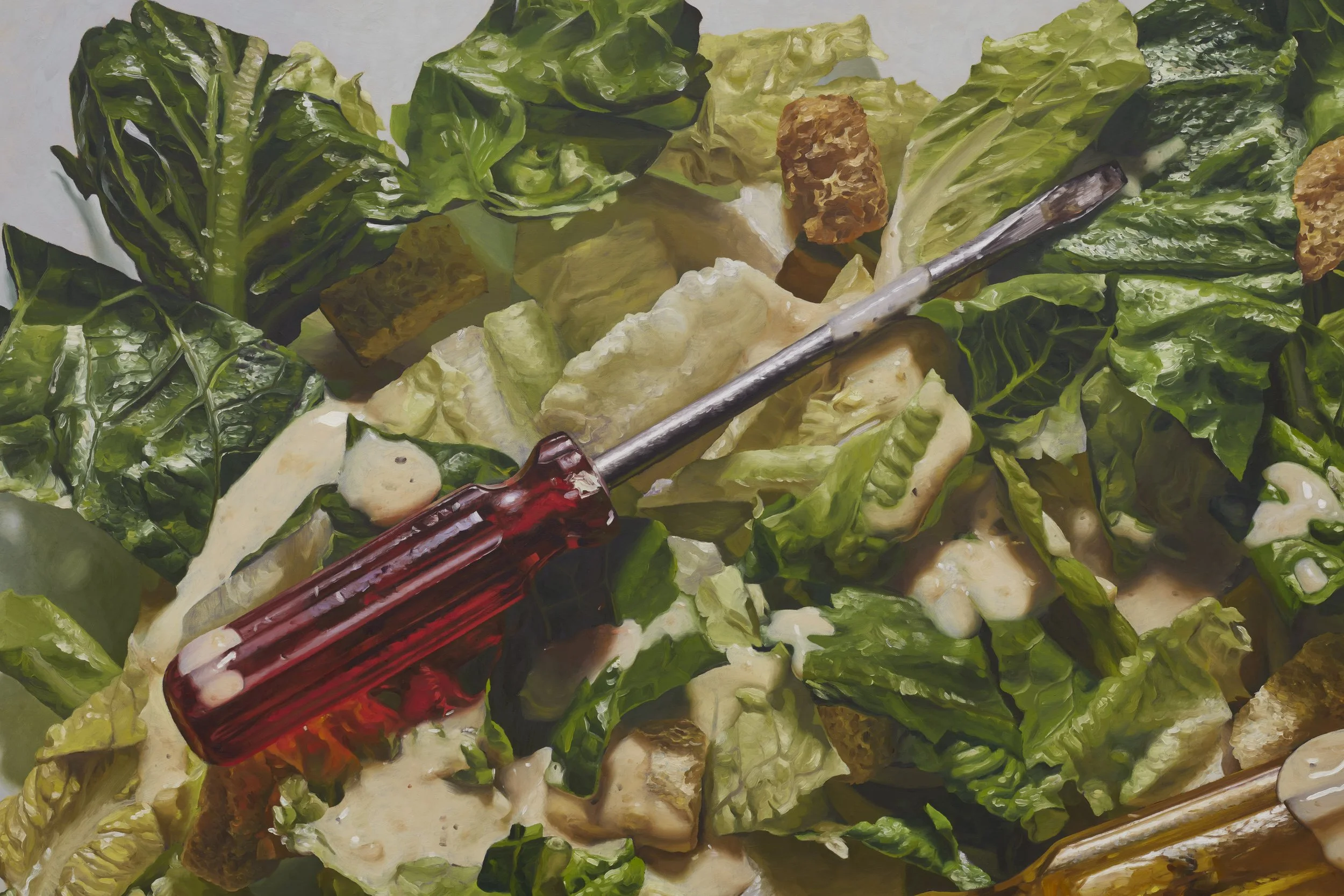 Caesar Salad with Two Screwdrivers, detail