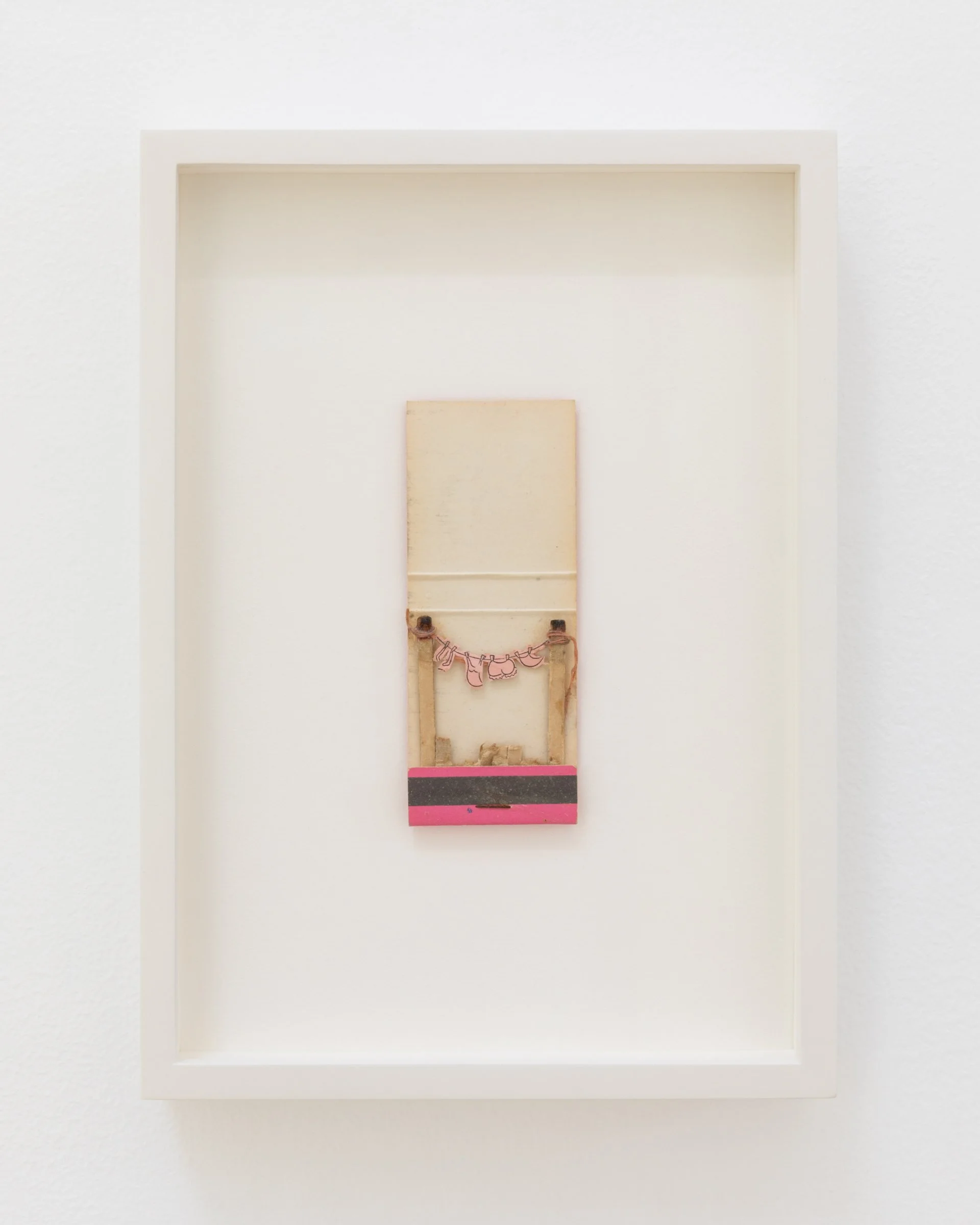 Pink Laundry, 1975. Mixed media, 3 3/4 x 1 1/2 in (9.6 x 3.8 cm) Framed: 6 x 8 1/2 in ( 15.2 x 21.6 cm)