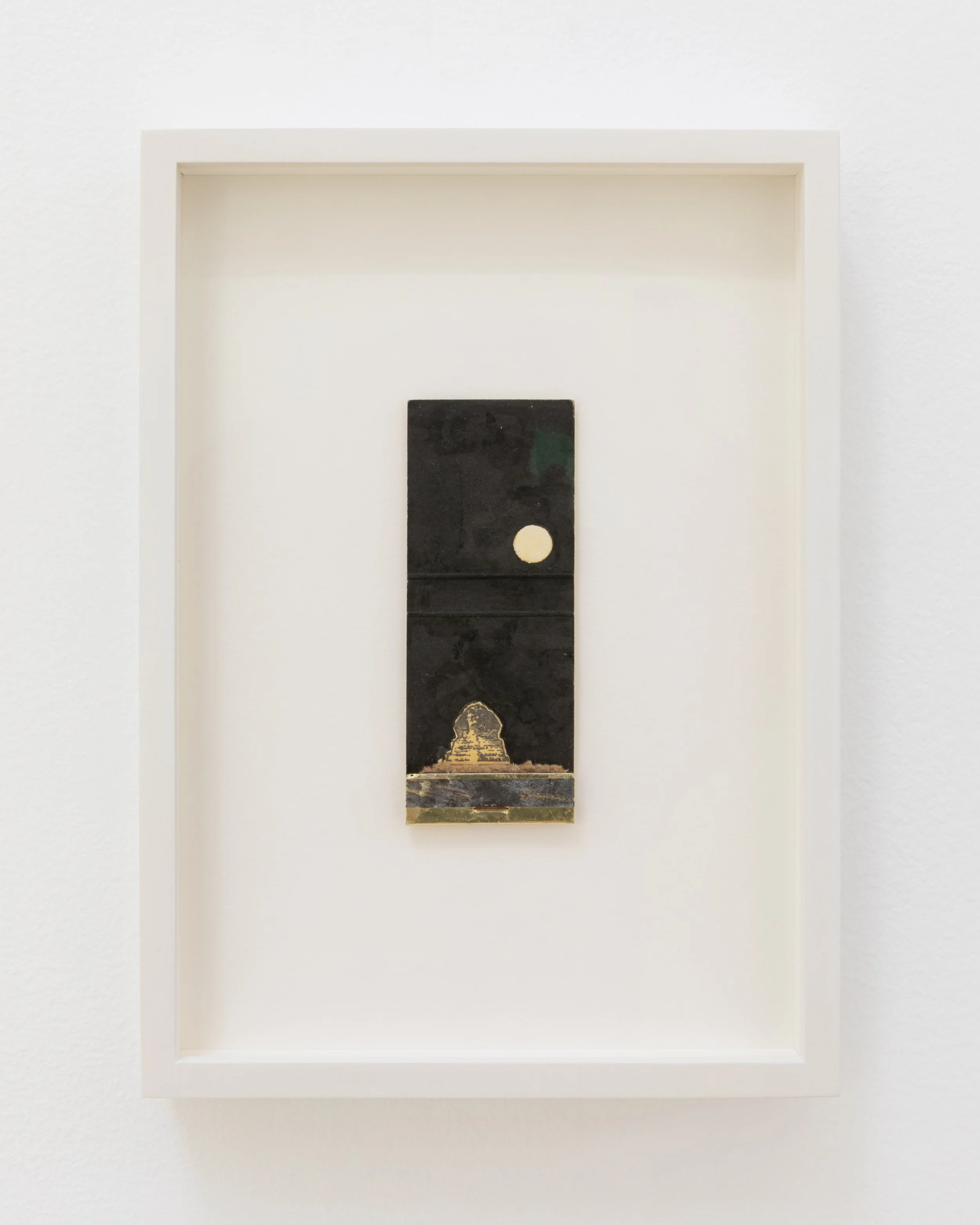 Moon and Sphynx, 1975. Mixed media, 3 3/4 x 1 1/2 in (9.6 x 3.7 cm) Framed: 6 x 8 1/2 in (15.2 x 21.6 cm)