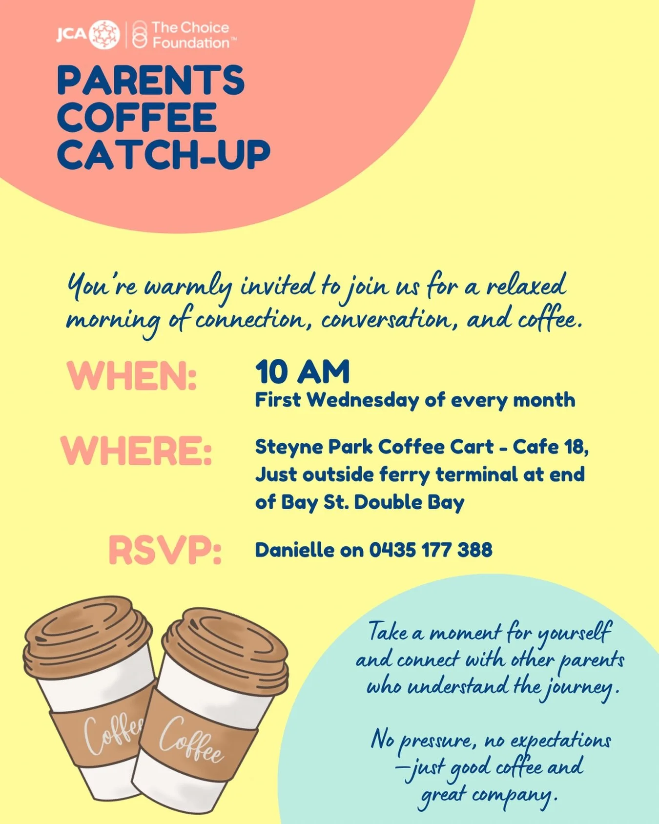 Join us this Wednesday 3 June! 

One of the challenging parts of raising a child with a disability is it can feel like no one truly understands what you are going through. 

That&rsquo;s why we&rsquo;ve created something simple - a relaxed, no pressu