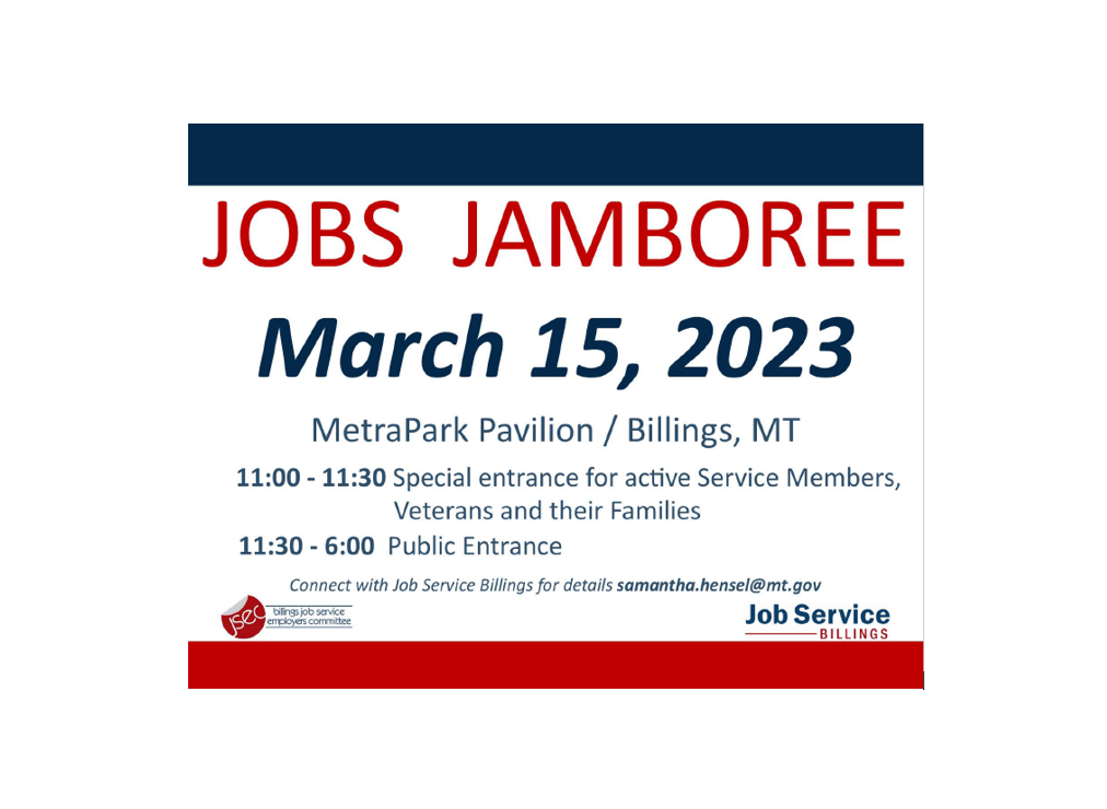 Jobs Jamboree 2023 Event Sponsorship — JSEC Billings, MT Billings